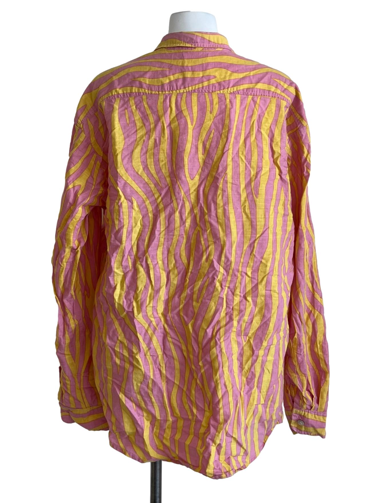 Pink Abstract Button-Down Shirt