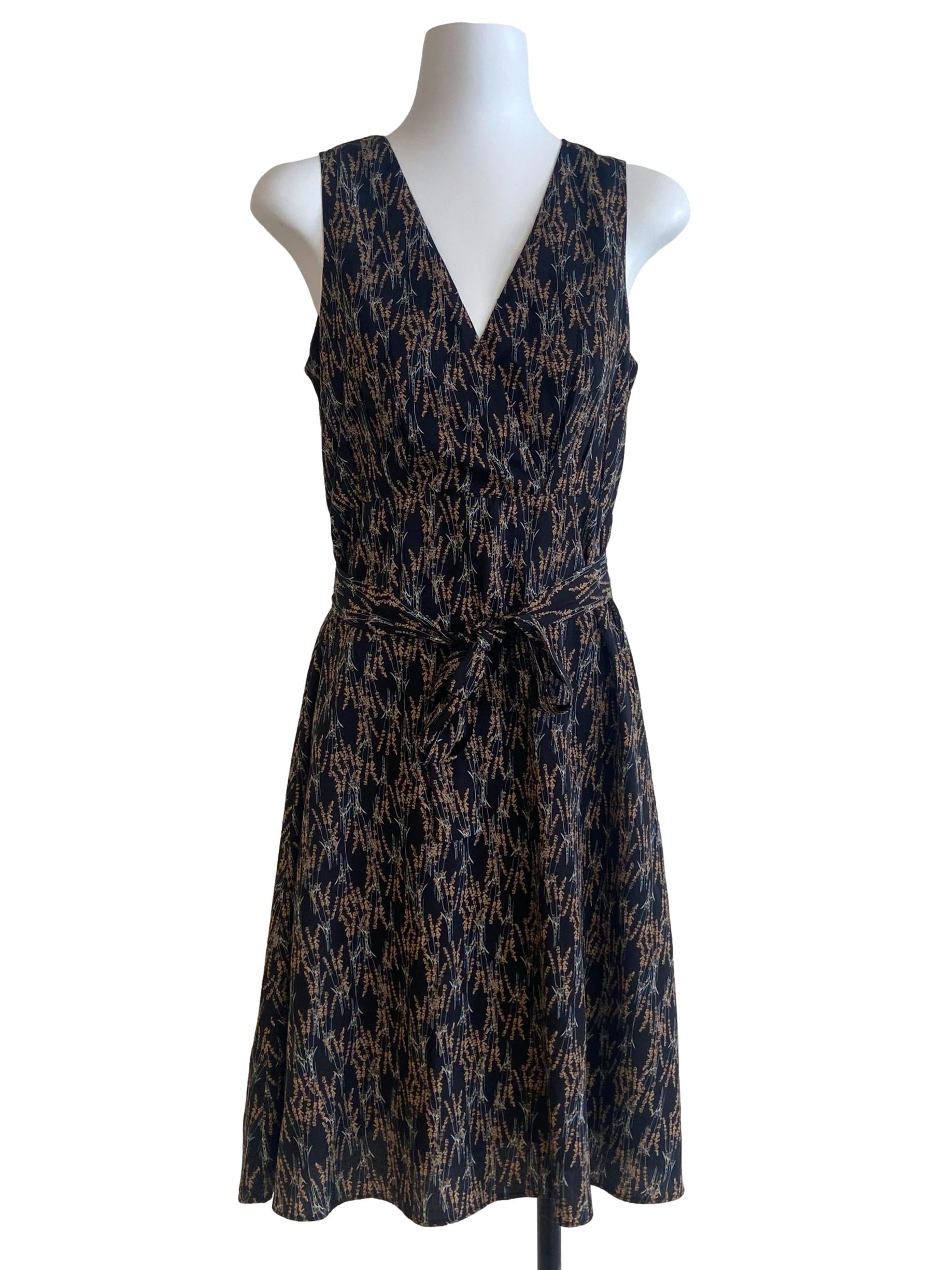 Black Sleeveless & Floral Apron Dress