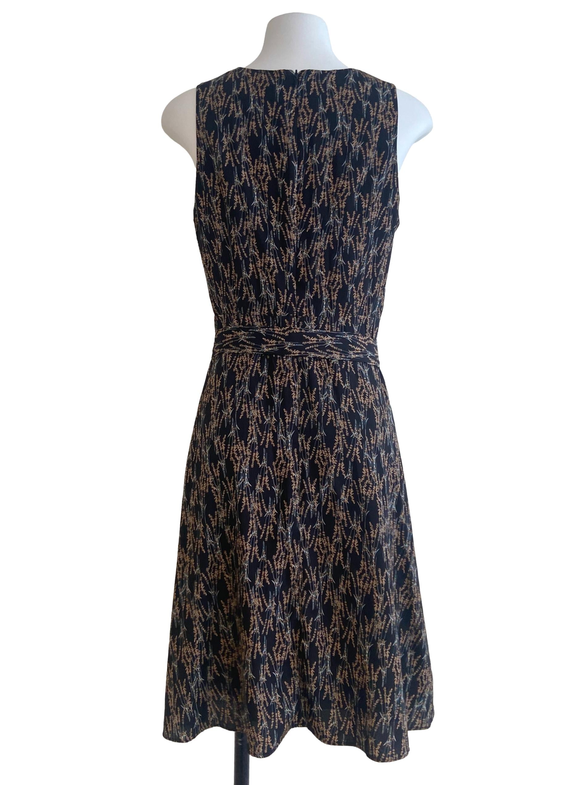 Black Sleeveless & Floral Apron Dress