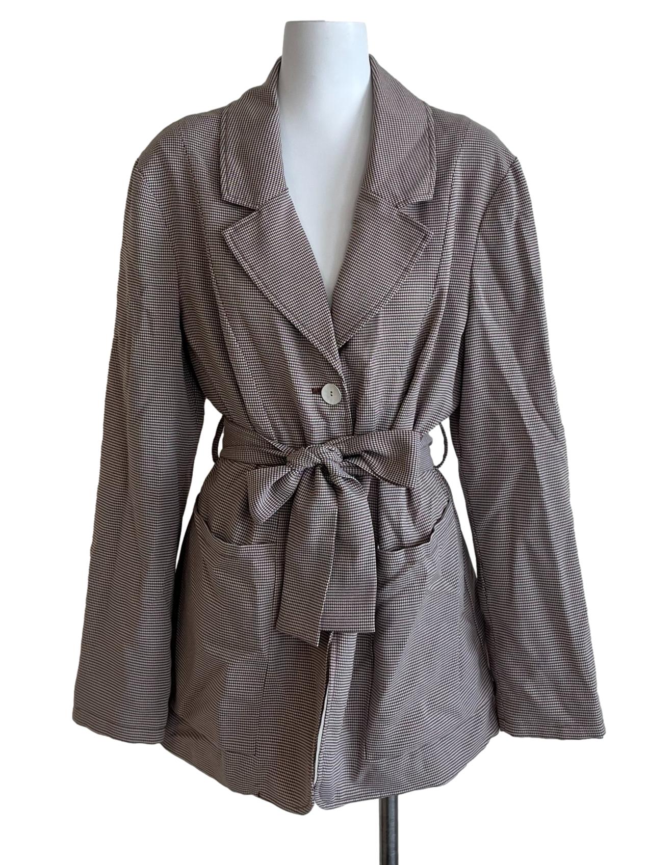 Brown Nailshead Single Breasted Trenchcoat