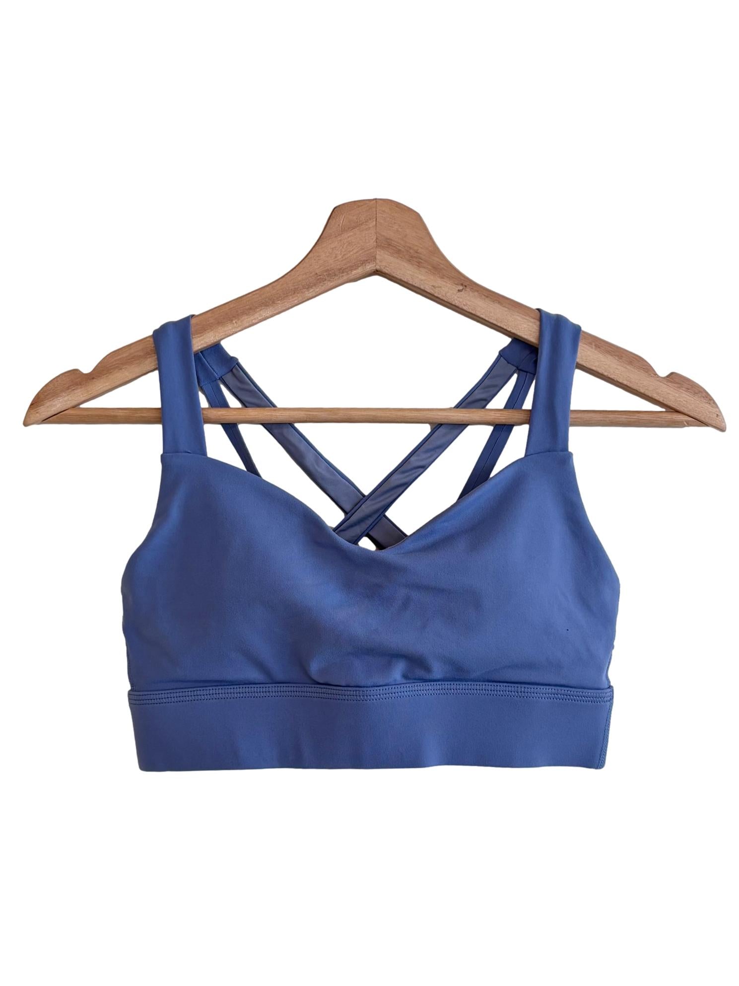 Stone Blue Strappy Sports Bra