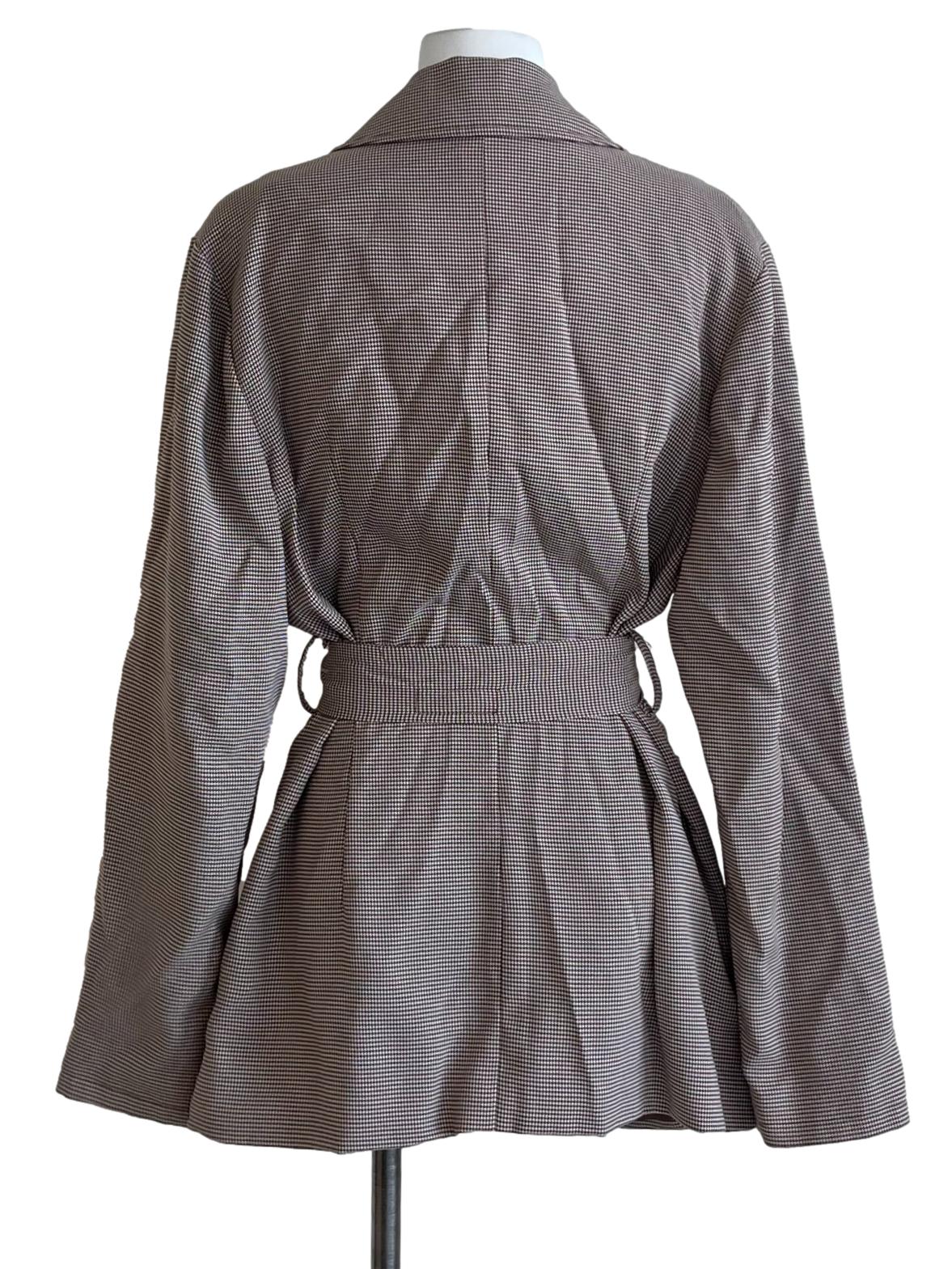 Brown Nailshead Single Breasted Trenchcoat