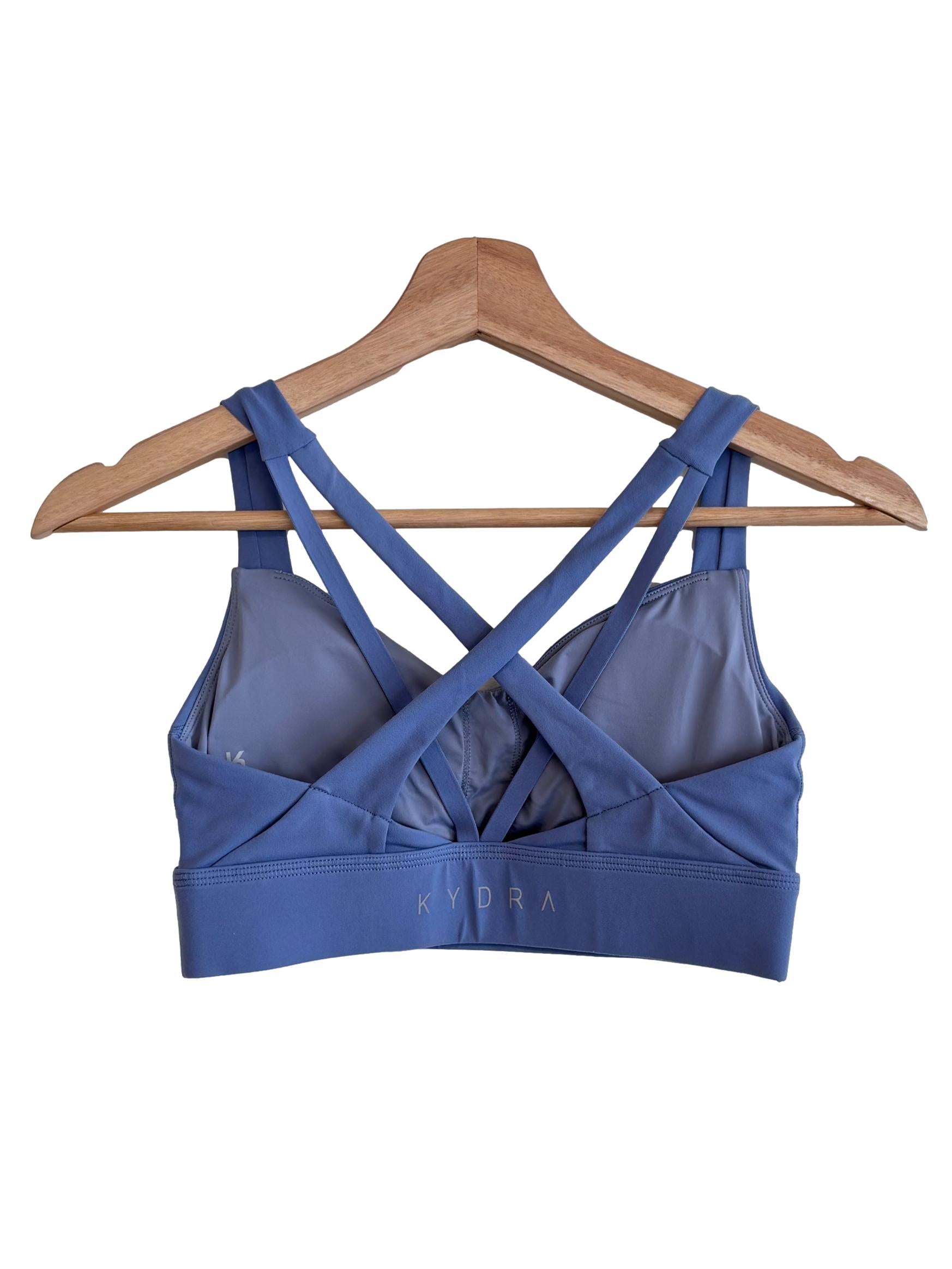 Stone Blue Strappy Sports Bra