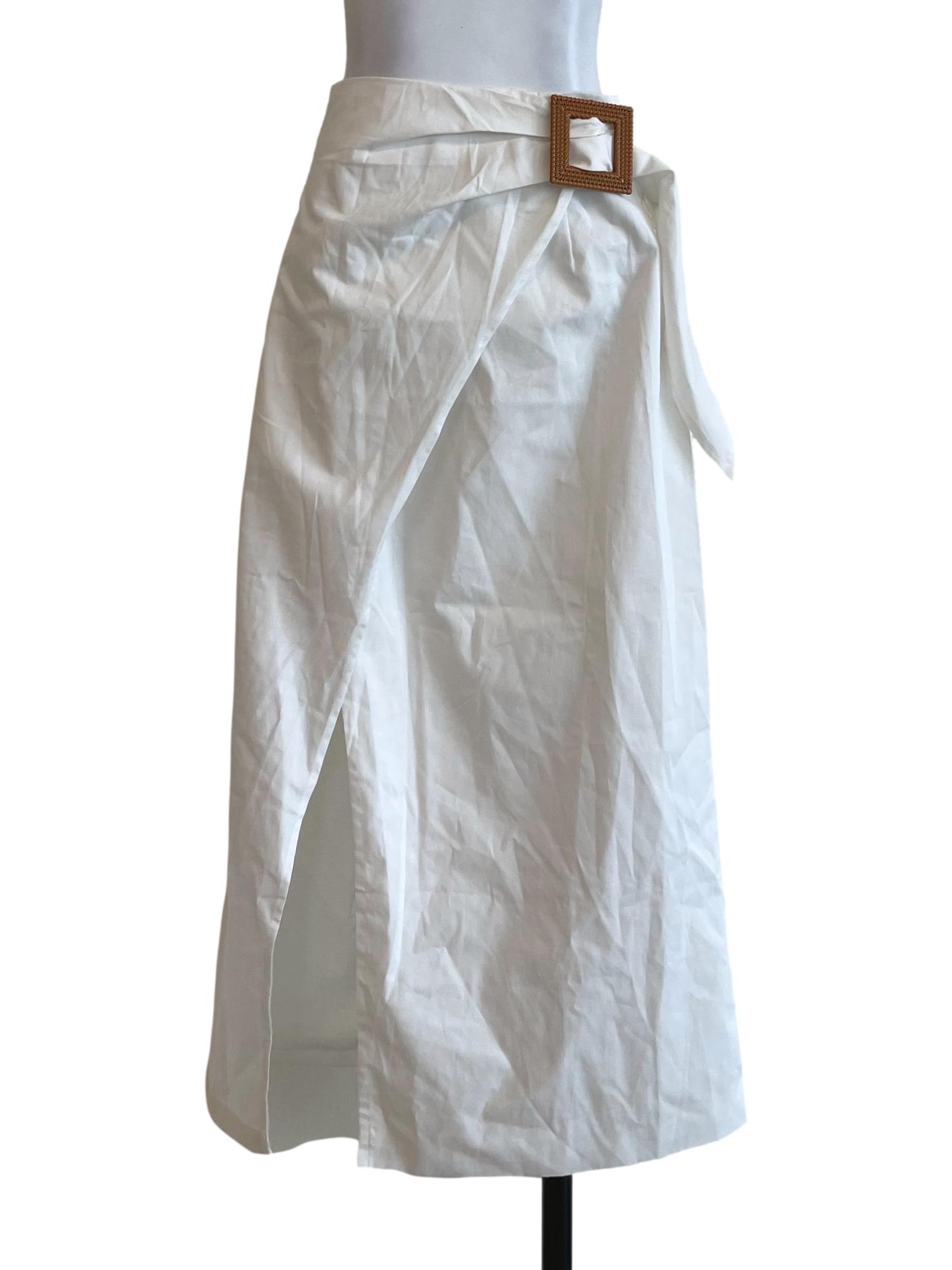 Off White Wrap Skirt