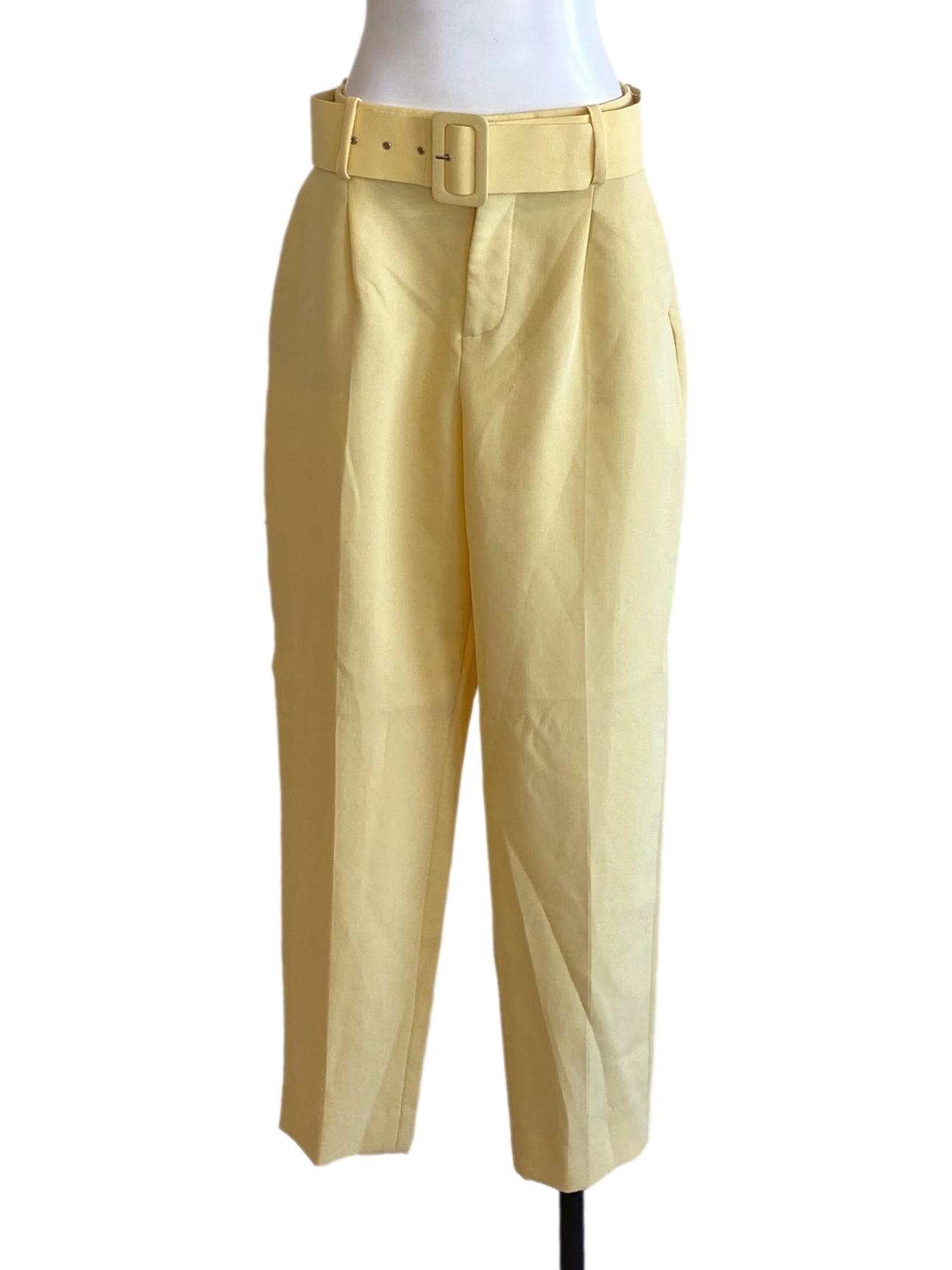 Shortbread Yellow Buckle Pegged Pants