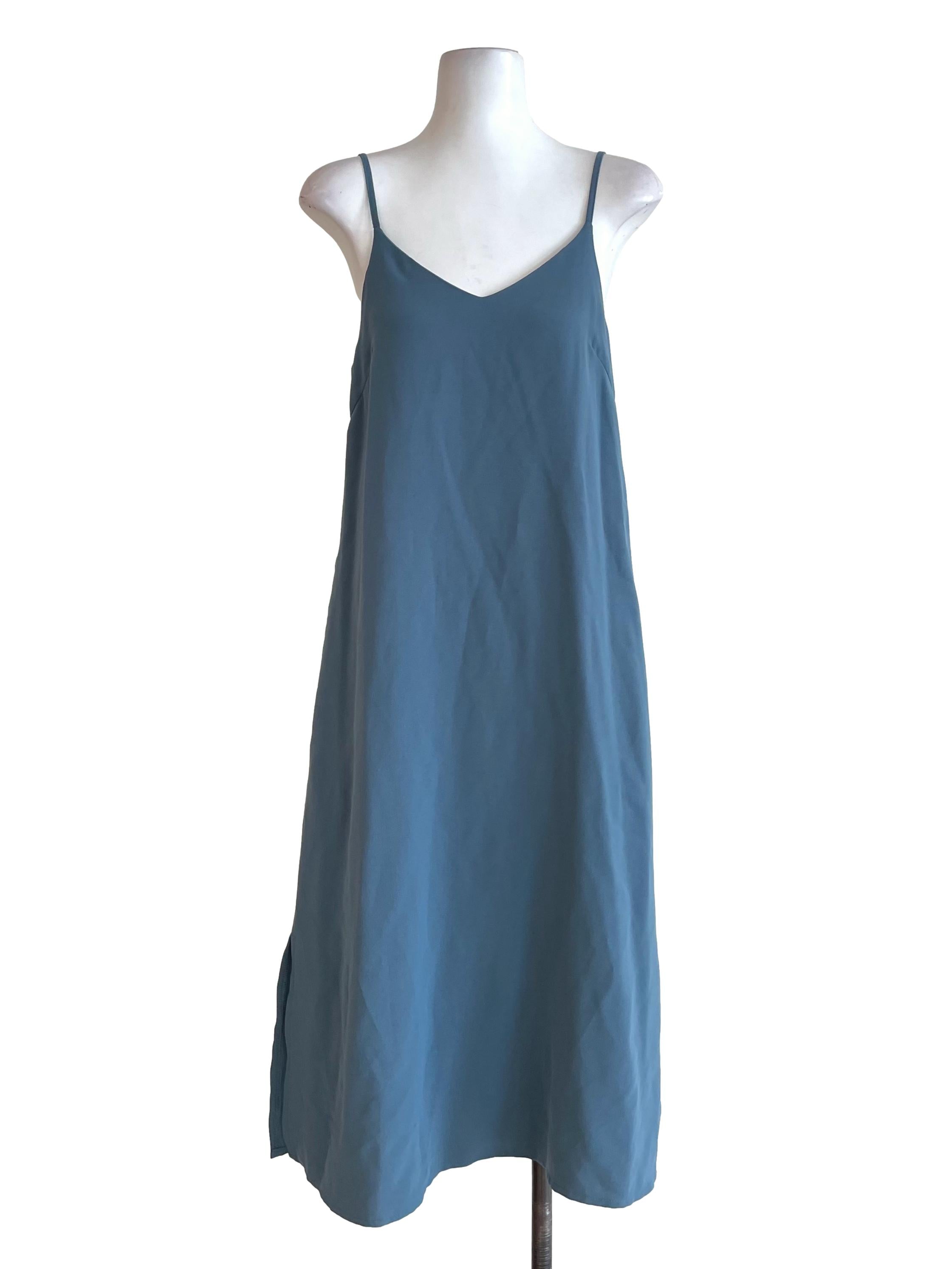 Dusty Ocean V Neck Cami Dress