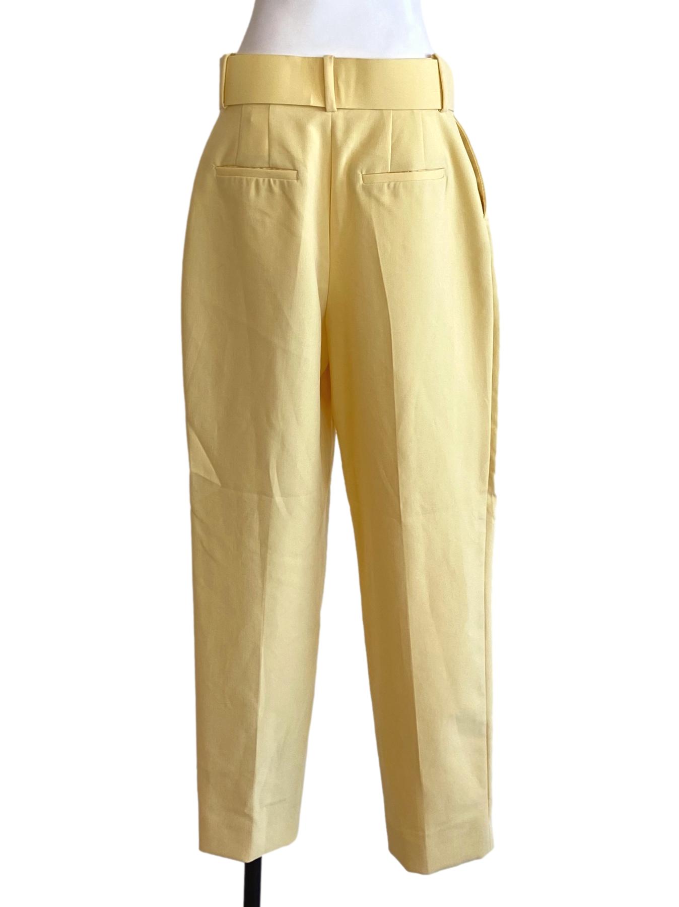 Shortbread Yellow Buckle Pegged Pants