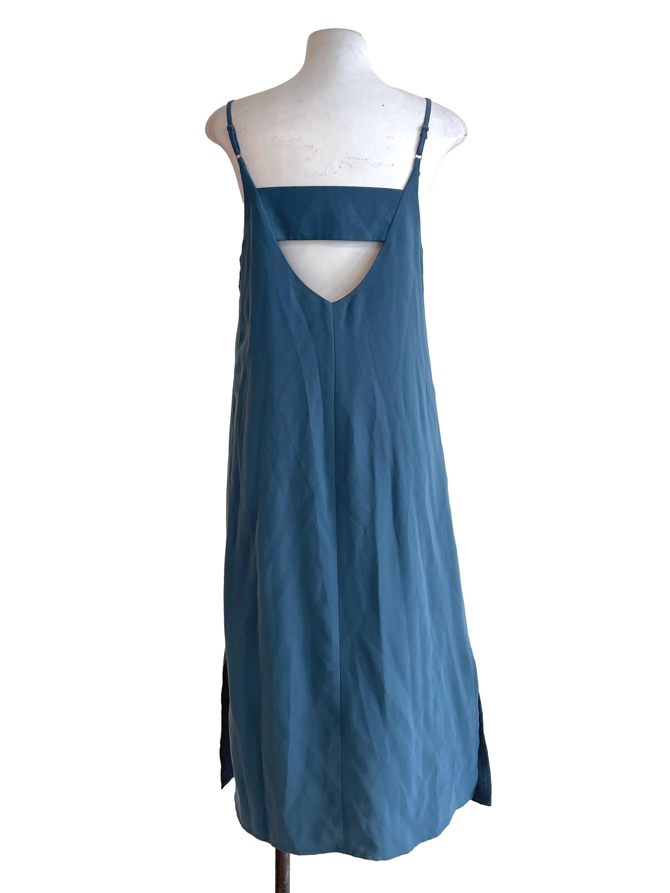 Dusty Ocean V Neck Cami Dress