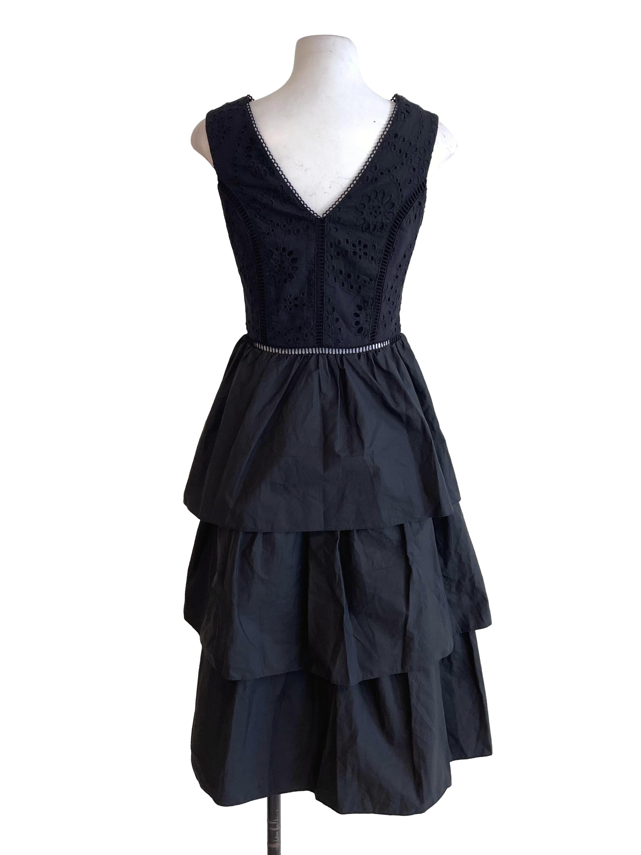 Black Hollow Layered Dress LB