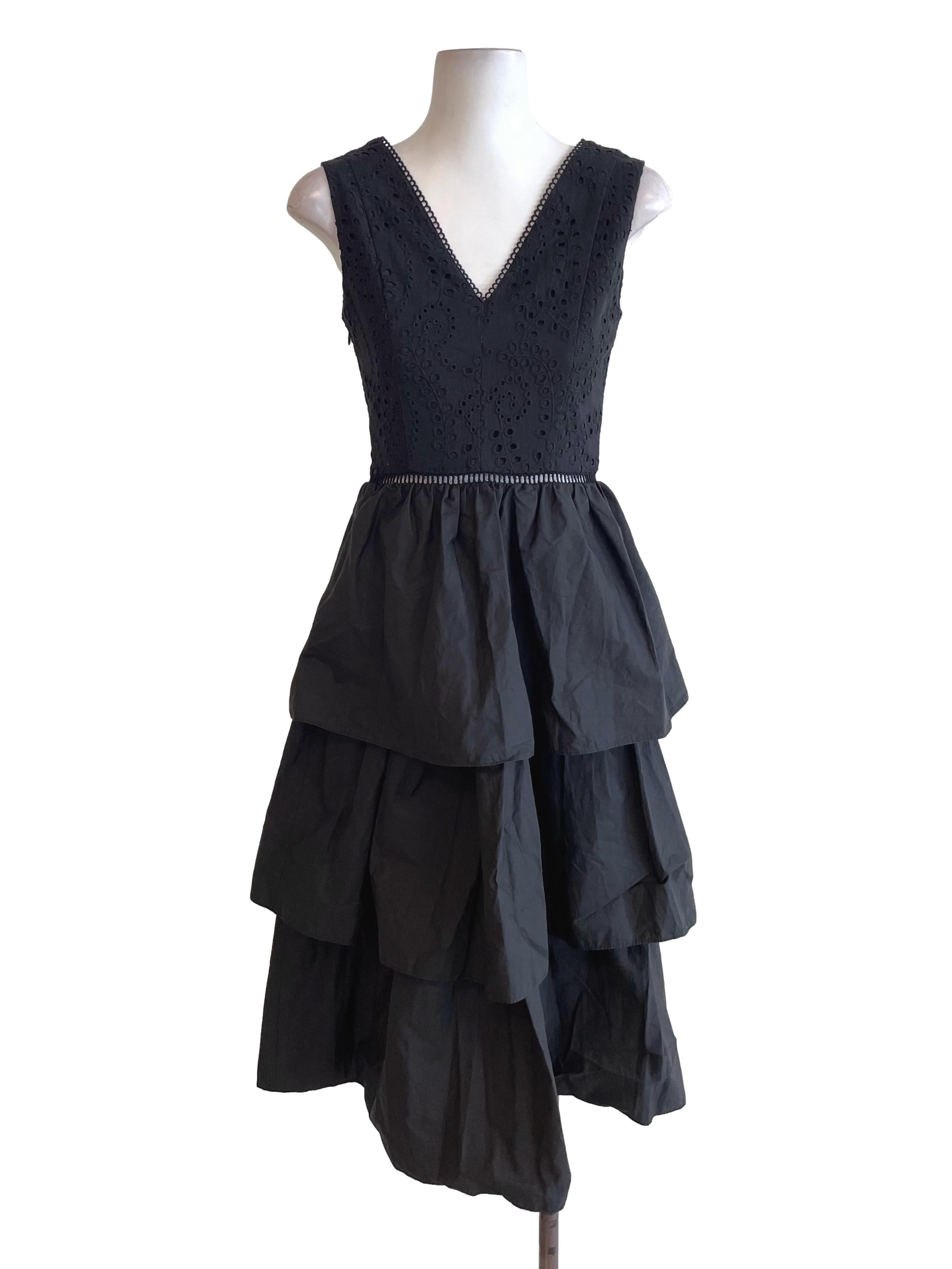 Black Hollow Layered Dress LB