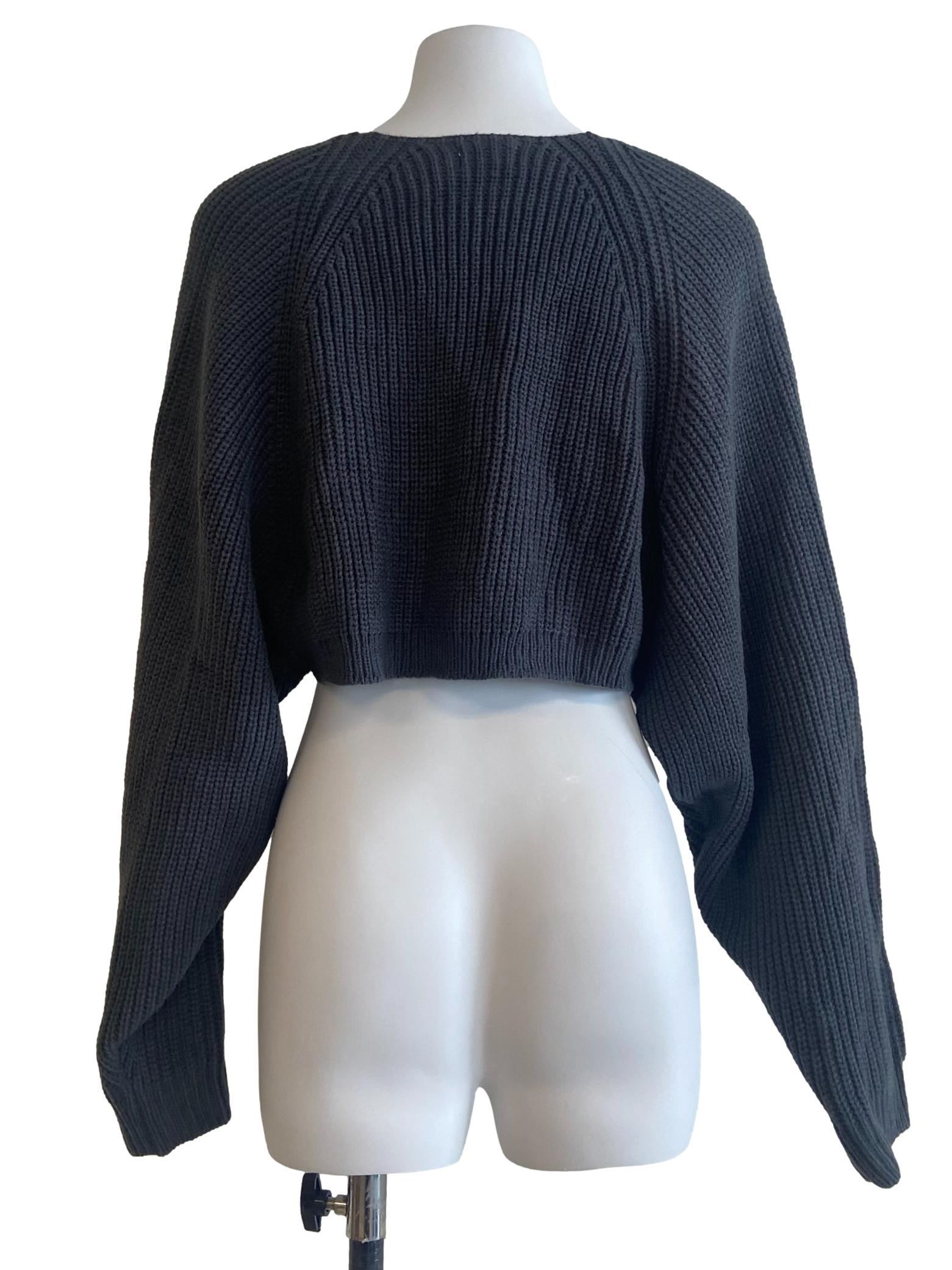 Smoke Grey Knitted Cardigan
