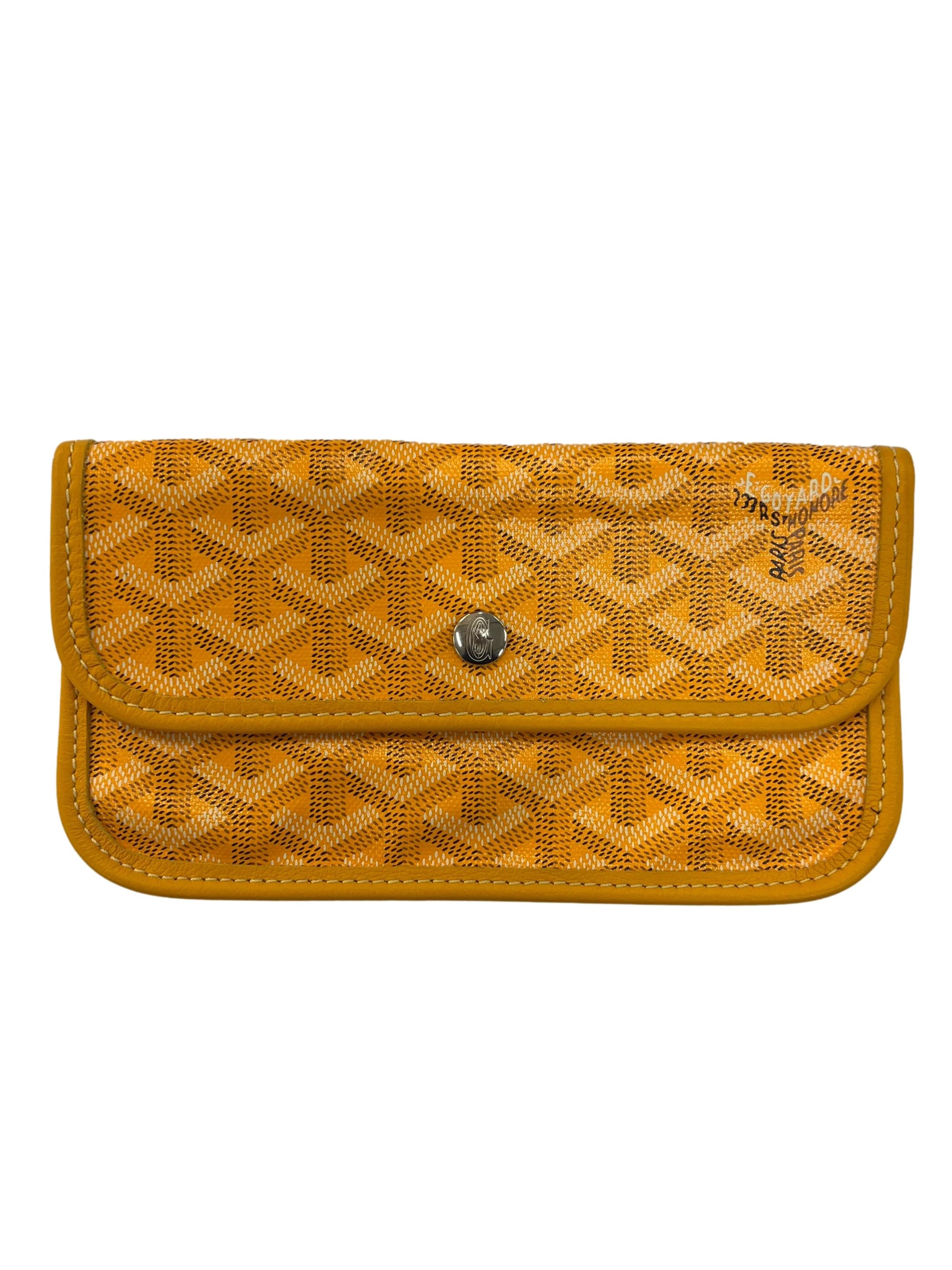 Yellow Goyardine St Louis Pouch
