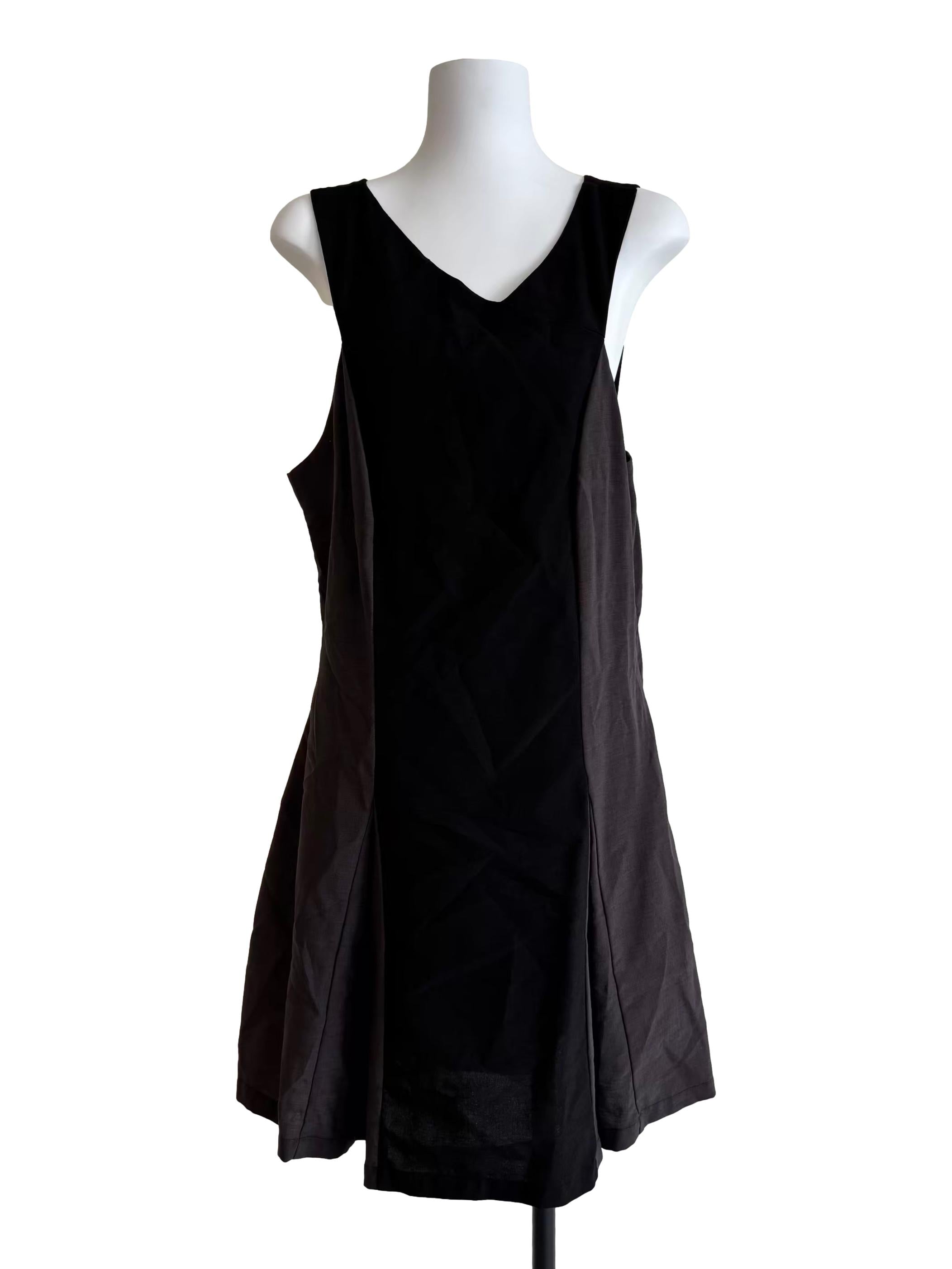 Black Ash Grey A-Line Dress