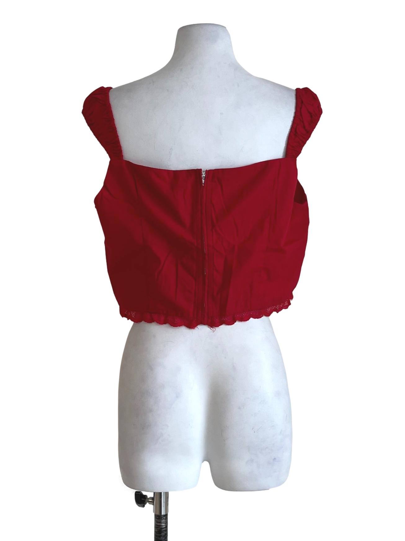 Red Stacey Corset Top