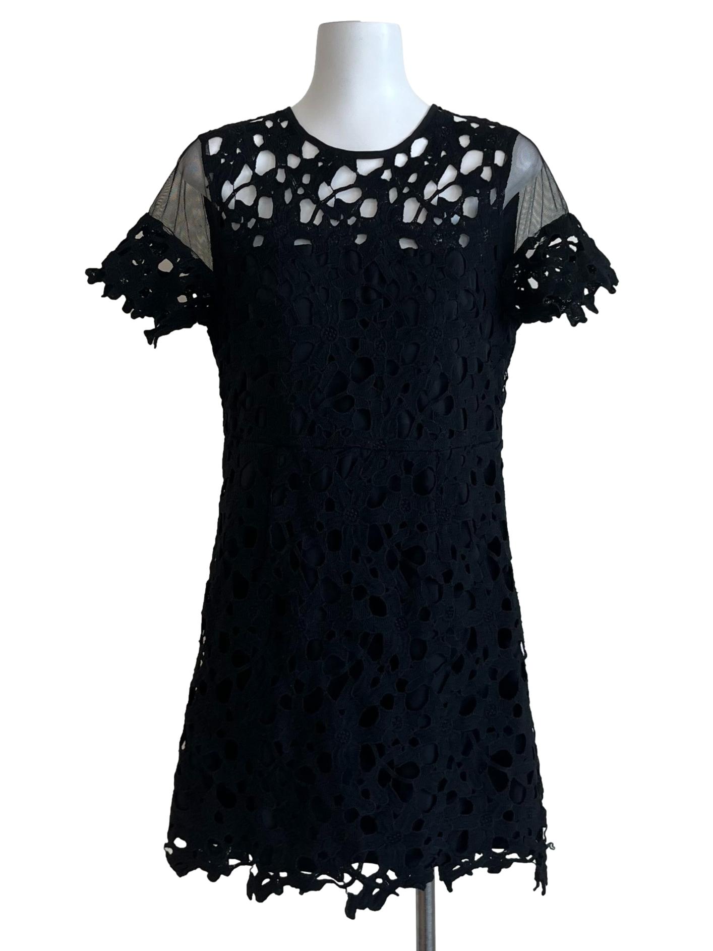 Black Lace Mini Dress