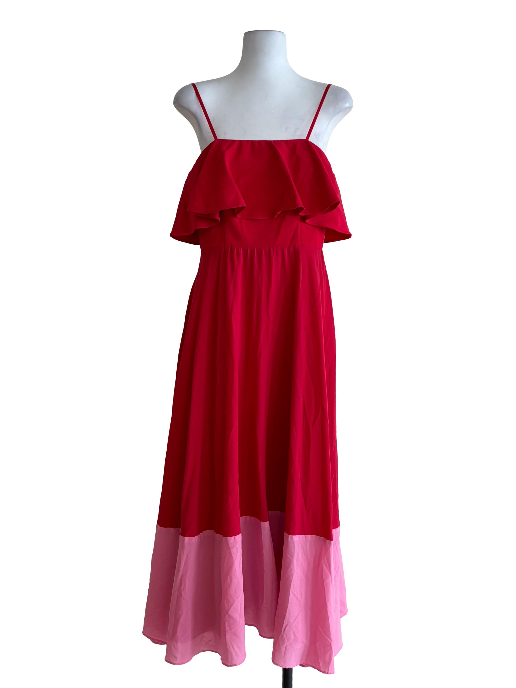 Candy Red Pink Bottom A-Line Dress