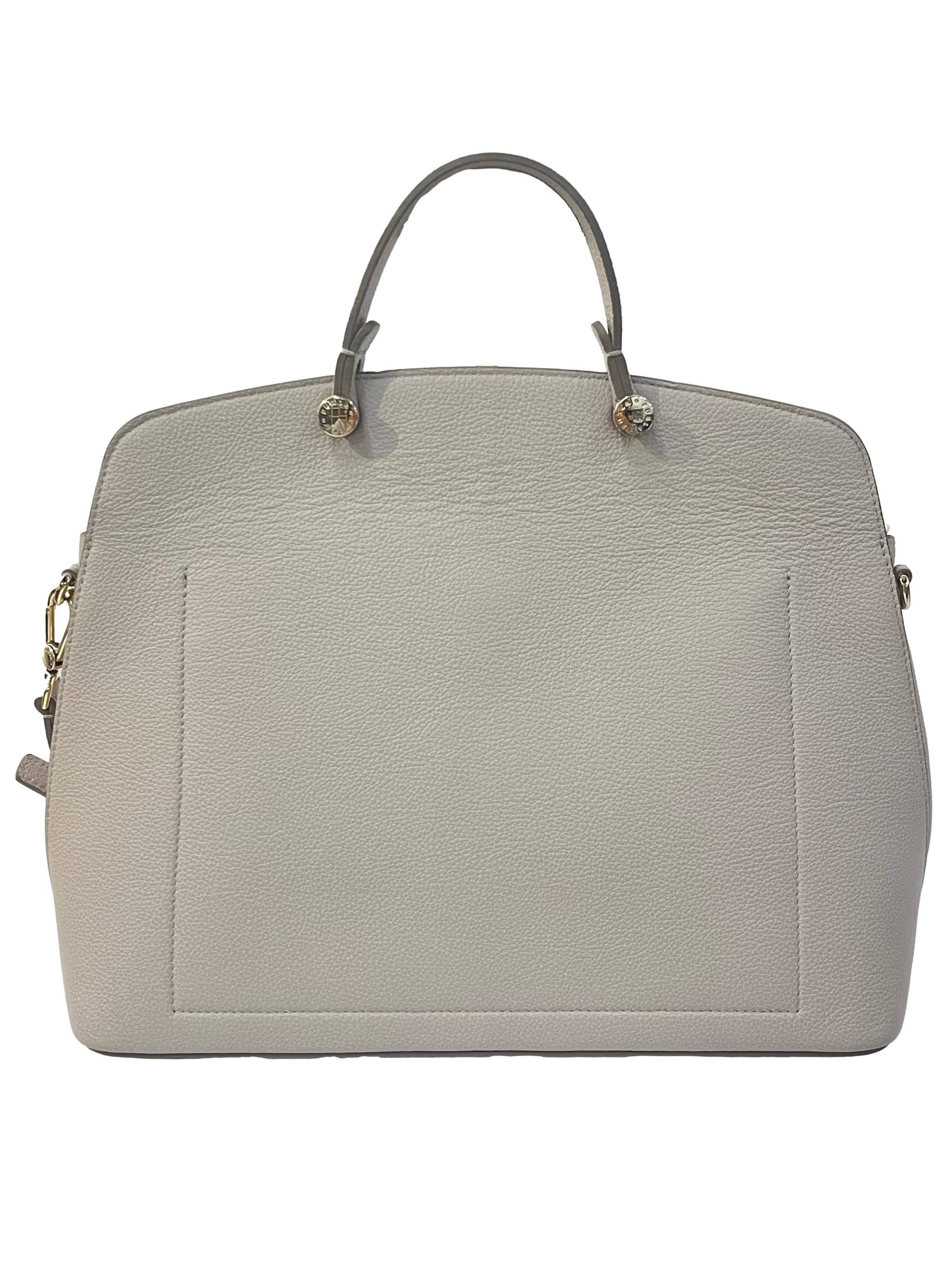 Beige Leather Handbag