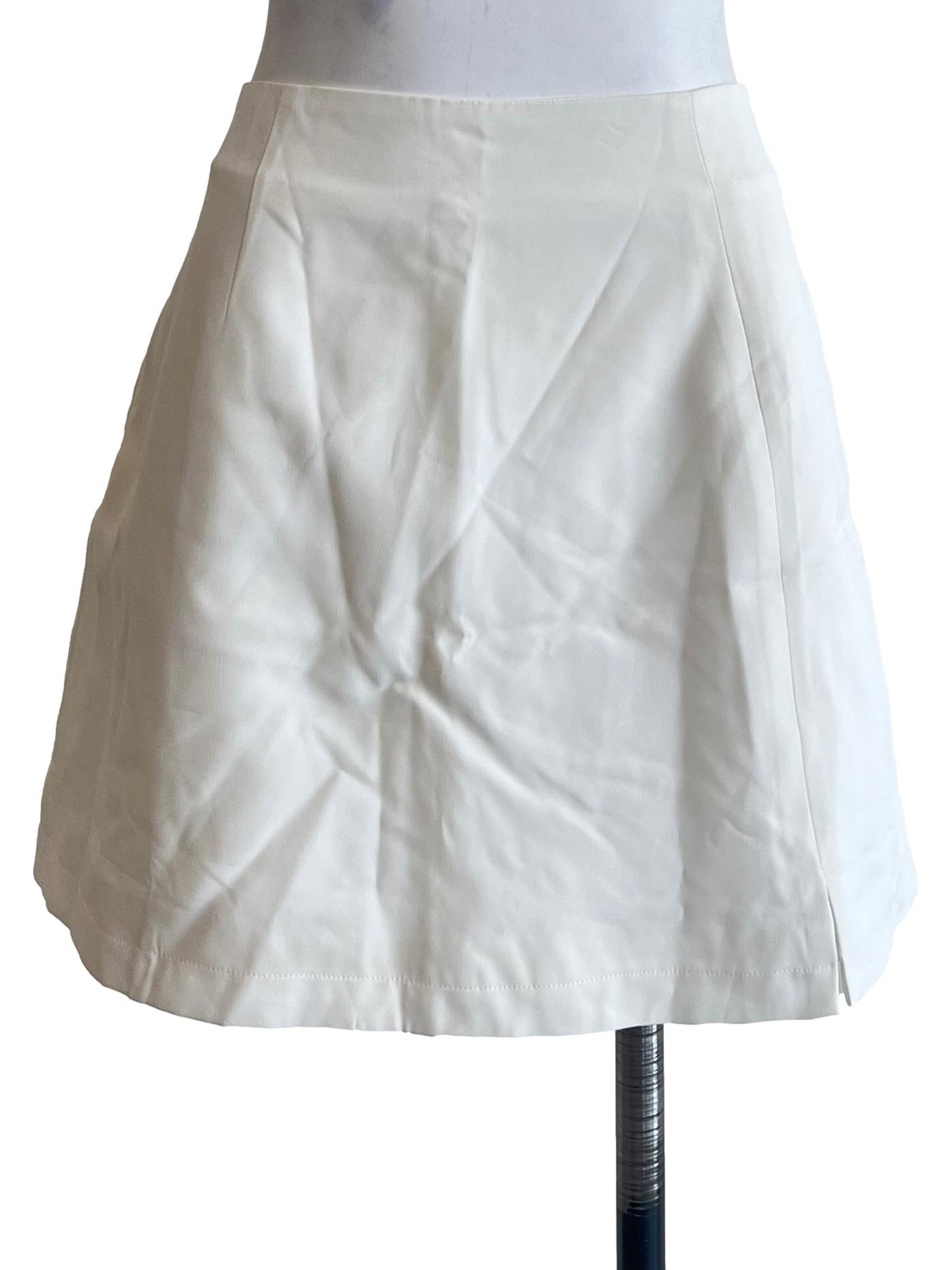 Pearl White A-Line Skirt