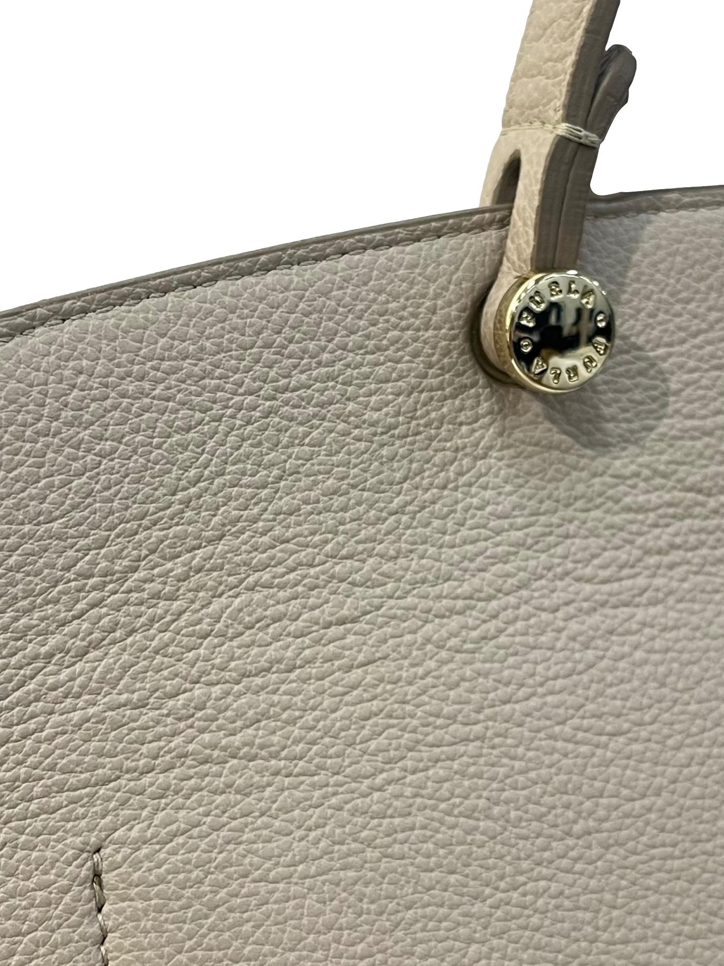 Beige Leather Handbag