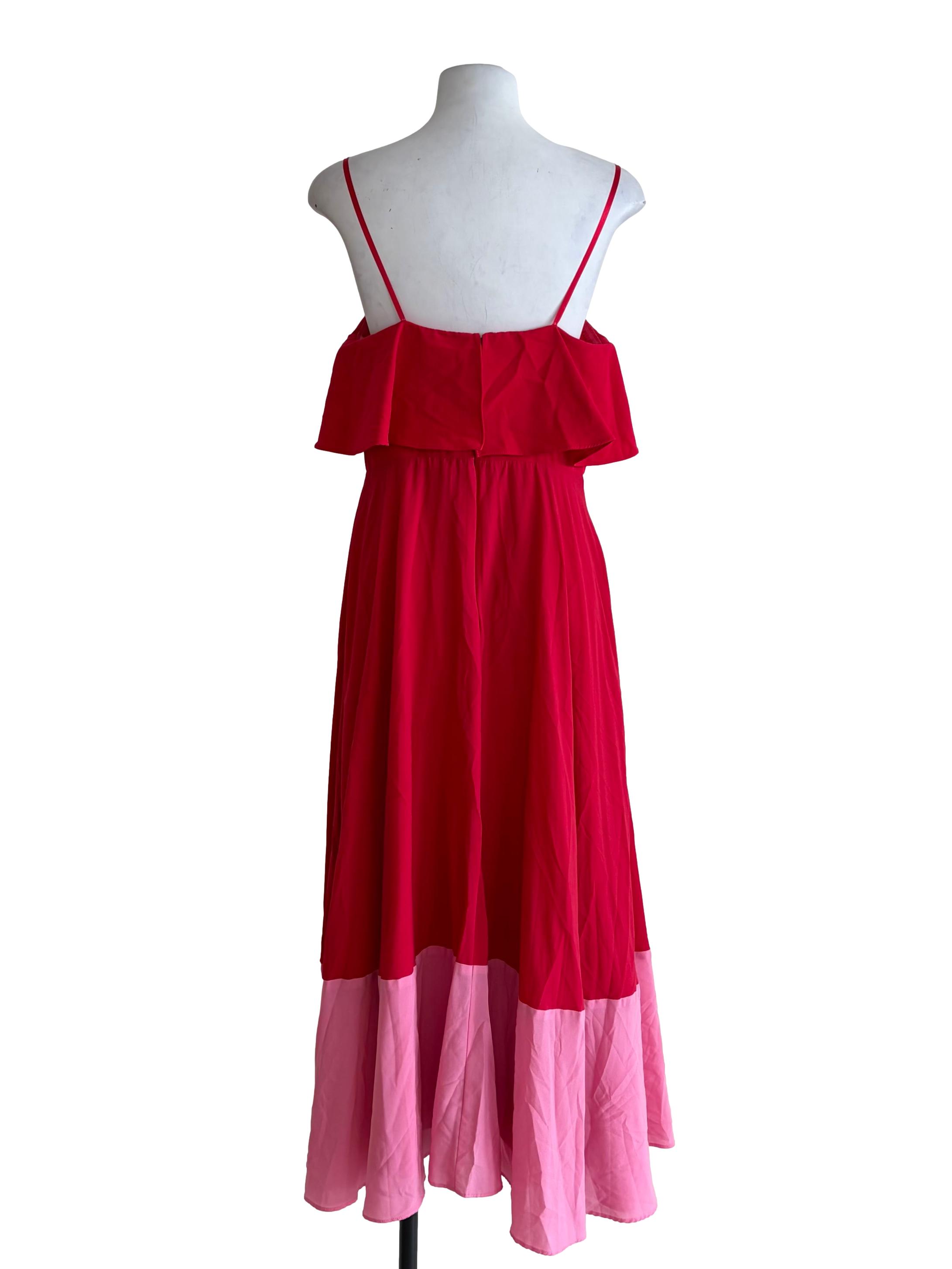 Candy Red Pink Bottom A-Line Dress
