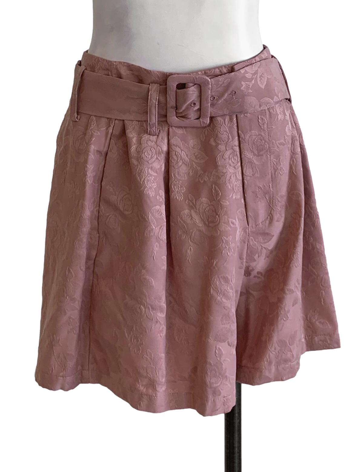 Flamingo Floral High-Waisted Shorts