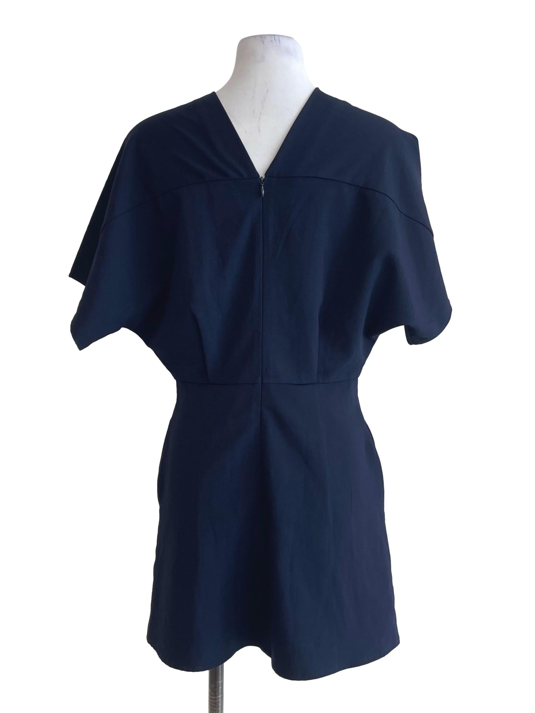 Navy Blue V Neck Rompers