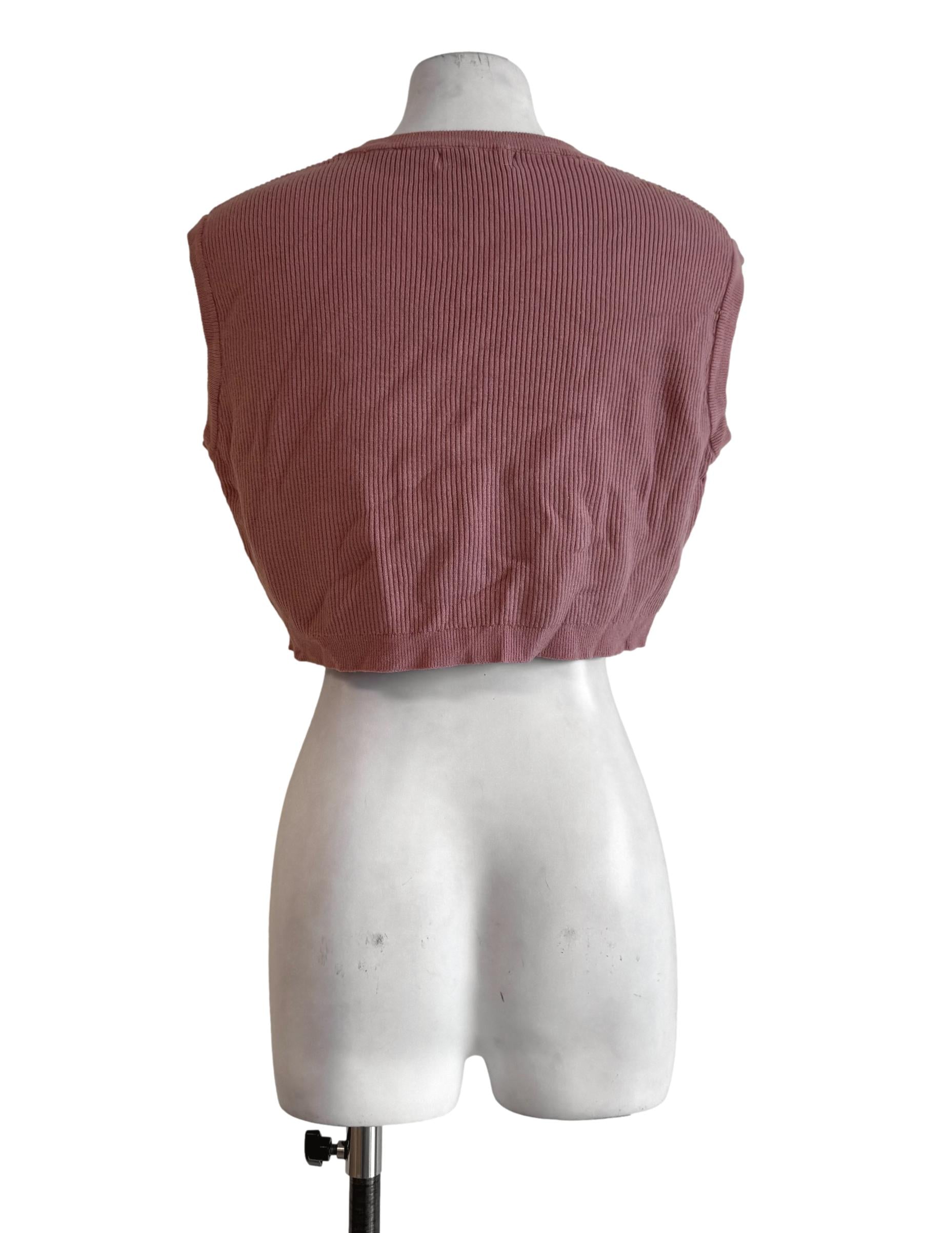 Blush Pink Knitted Sleeveless Top