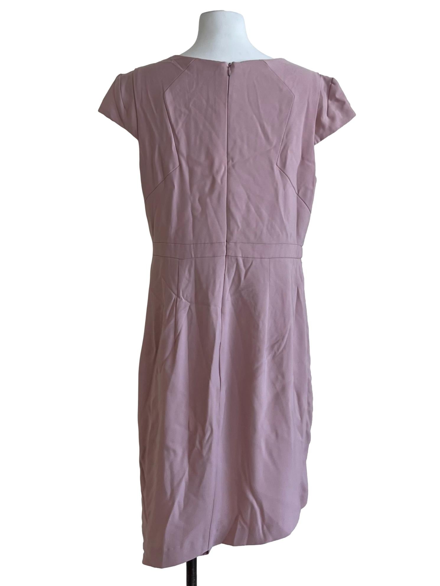 Blush Pink V-Neck Empire Dress