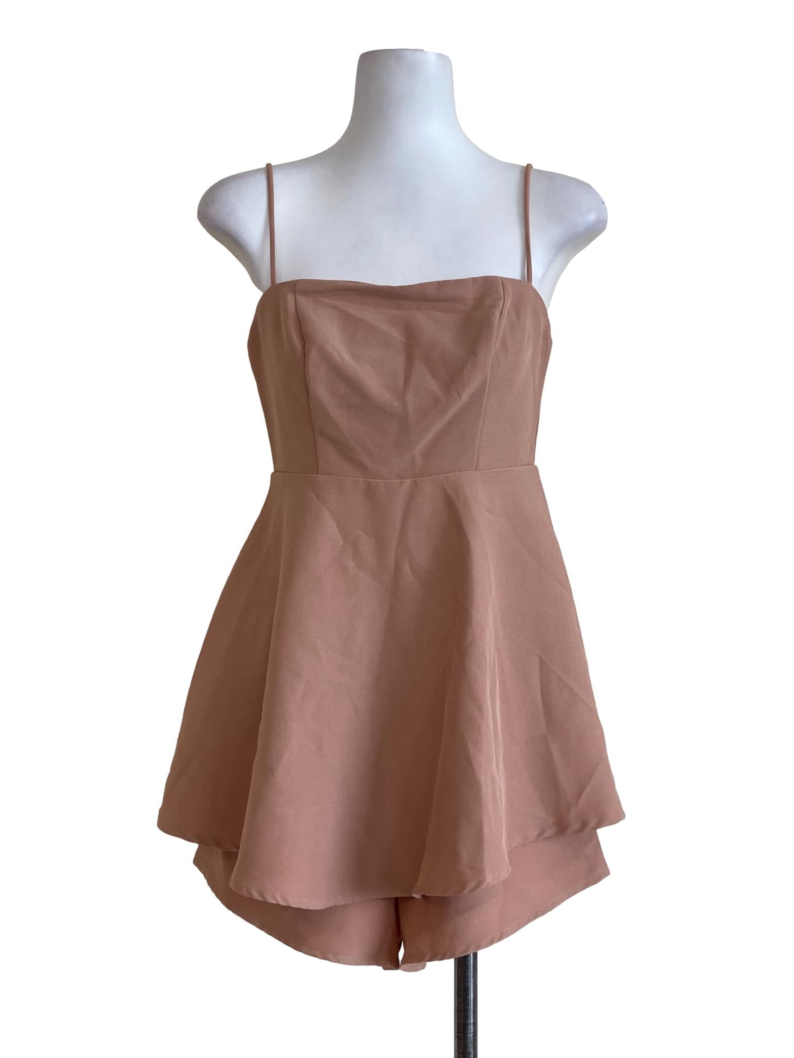 Coconut White Spaghetti Strap Rompers Dress