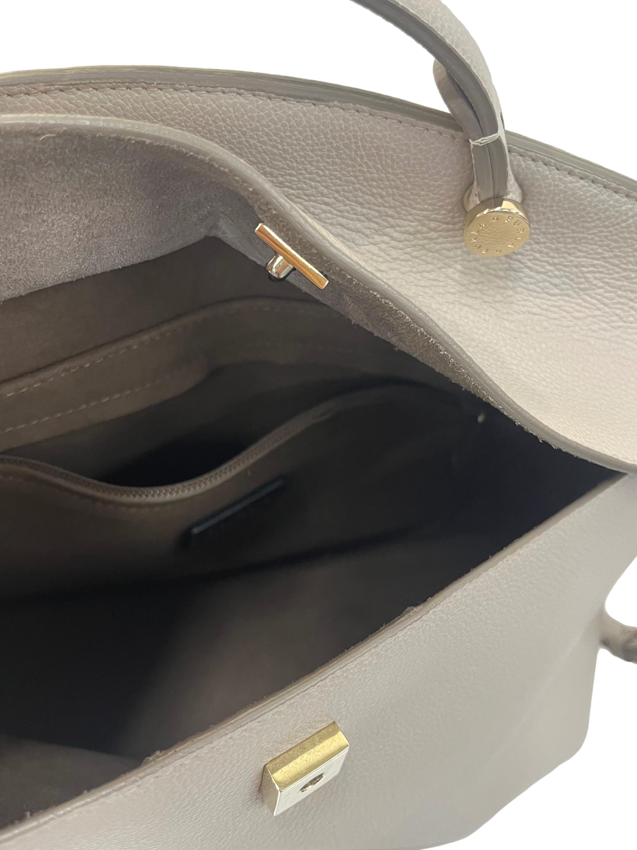 Beige Leather Handbag