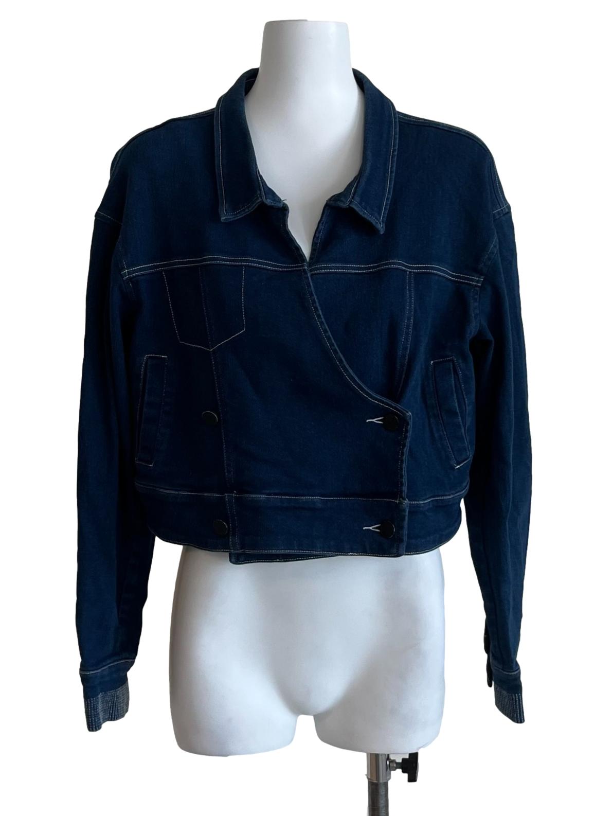 Blue Denim Cropped Jacket