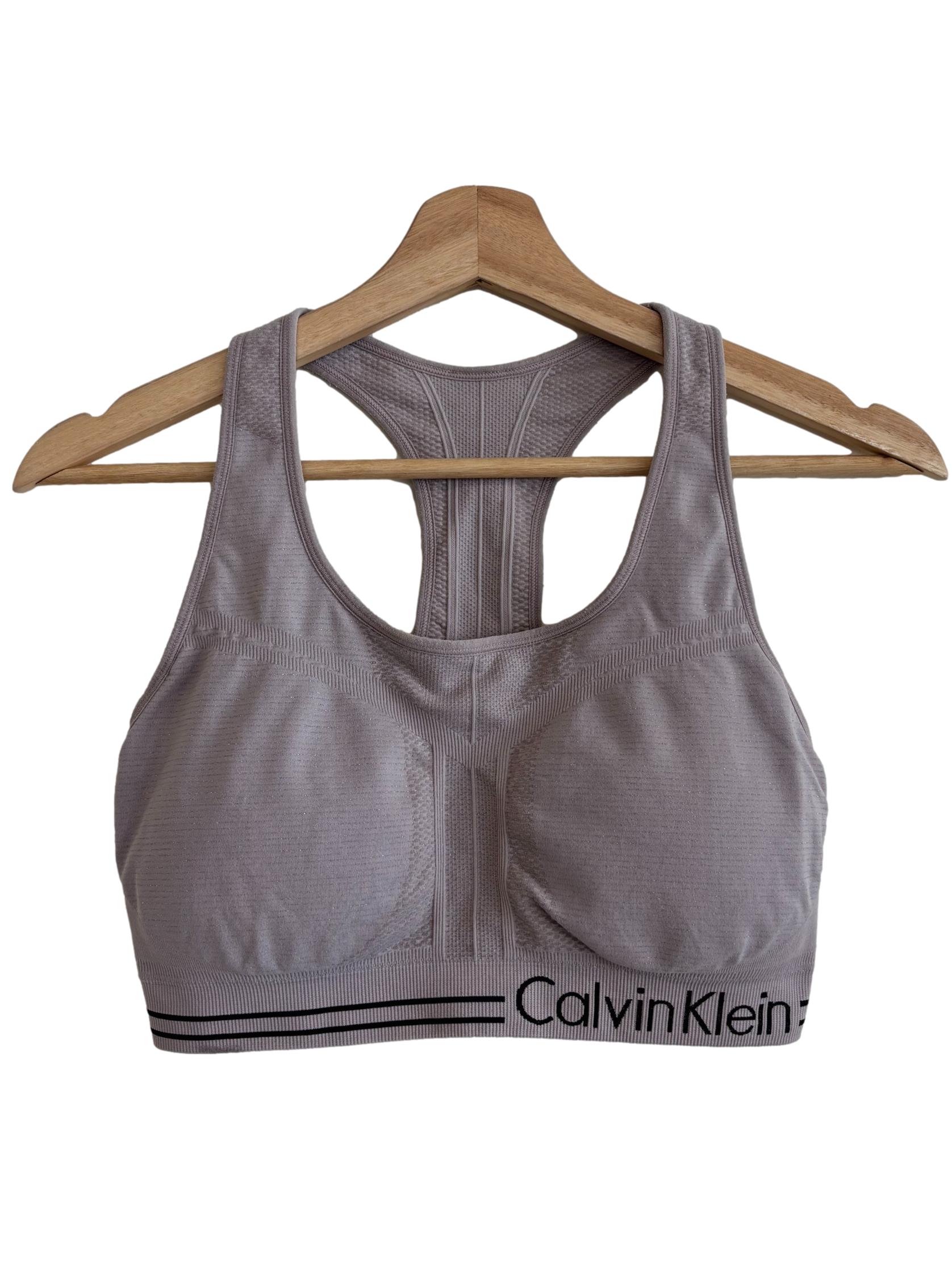 Heather Purple Cross Sports Bra