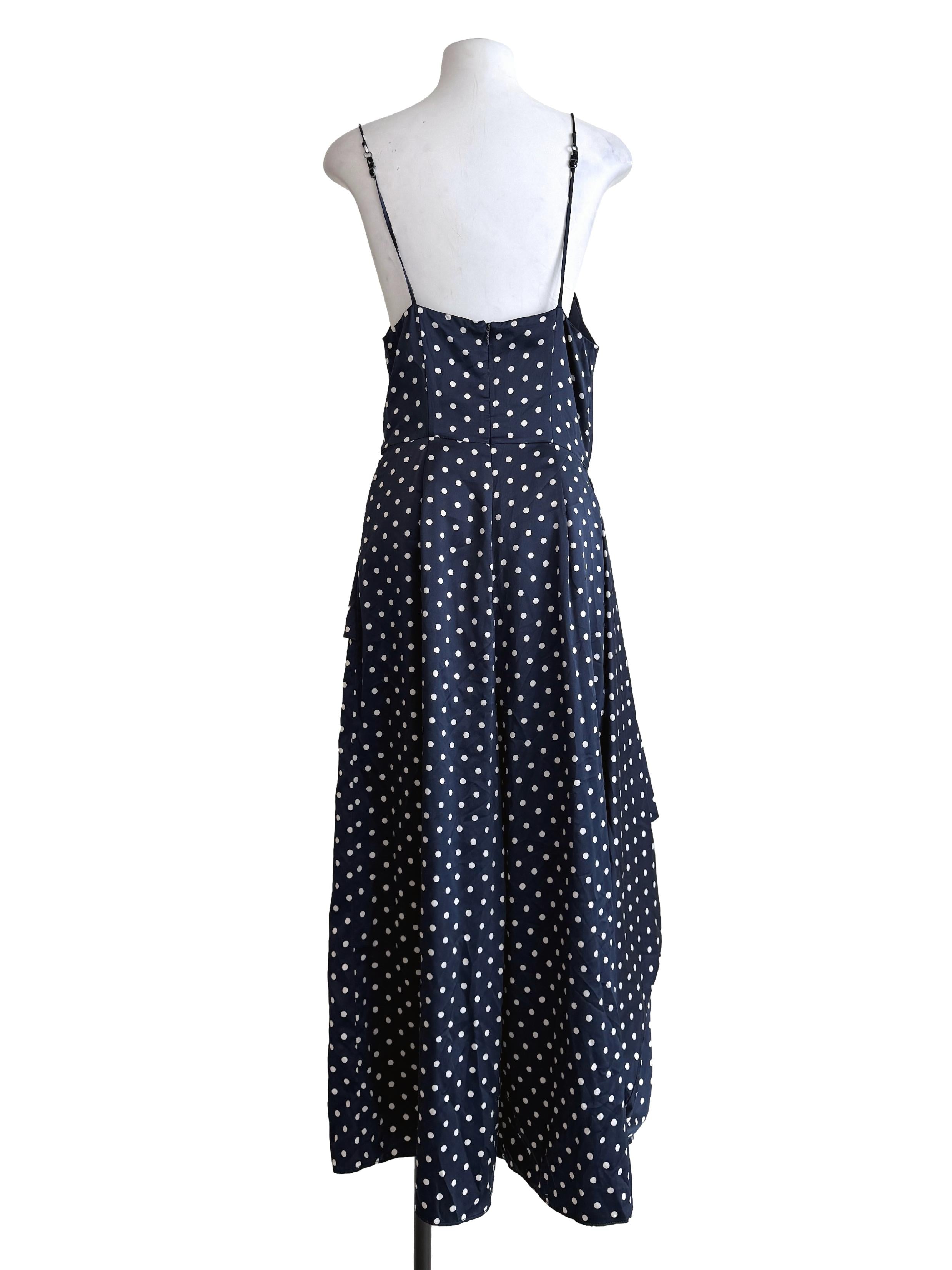 Navy Blue Polkadot Jumpsuit