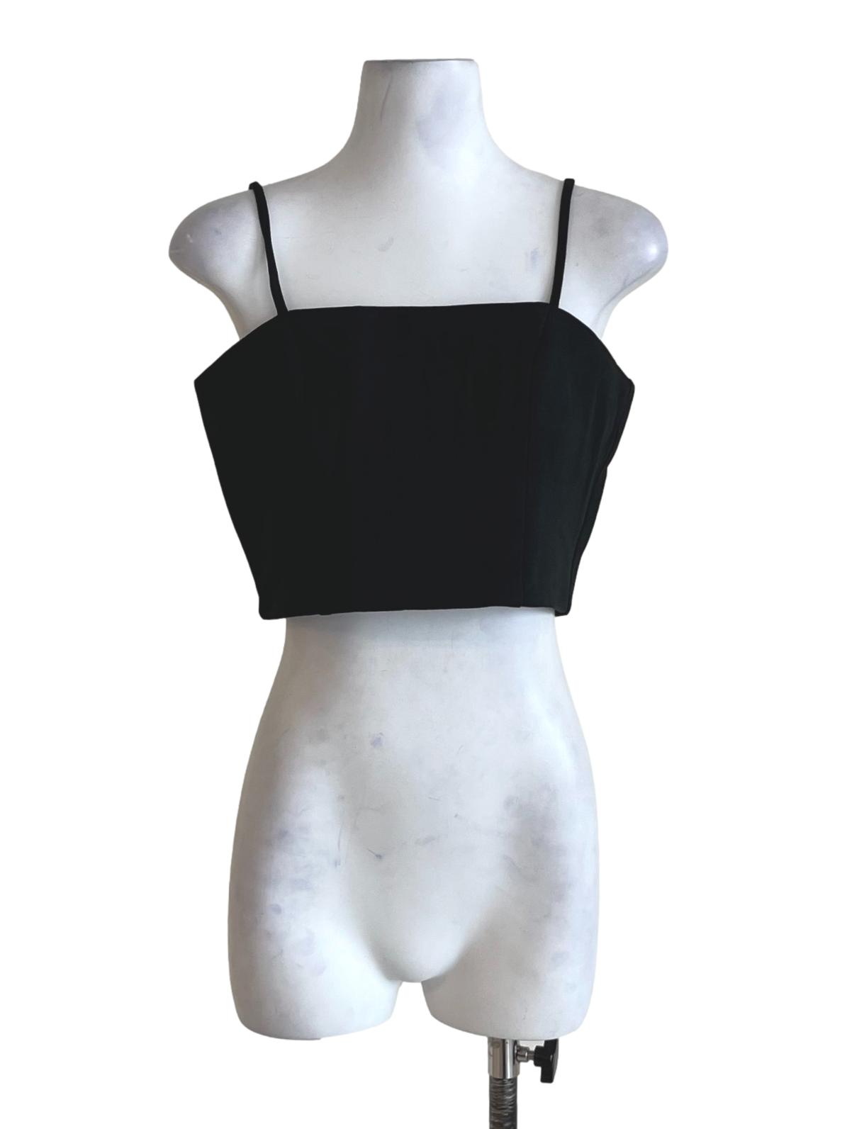 Black Sandro Basic Crop Top