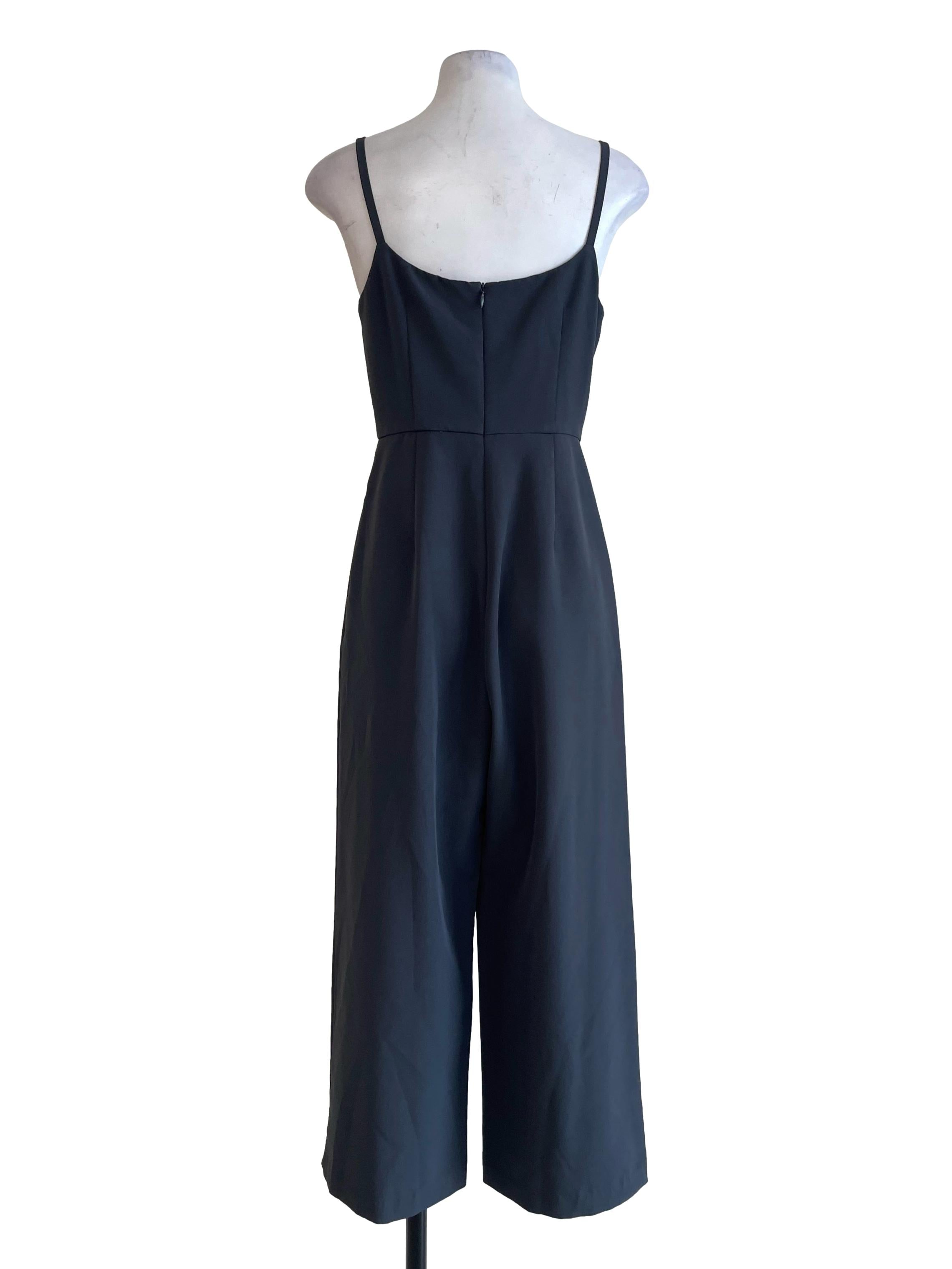 Dark Ash Blue Plain Jumpsuit LB