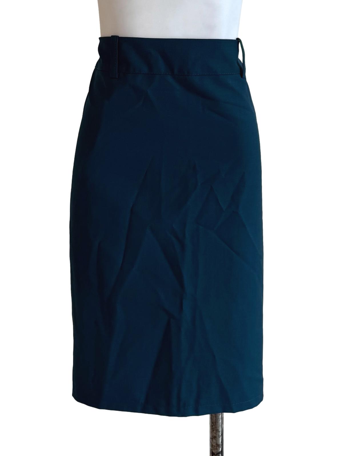 Teal Blue Straight Cut Skirt