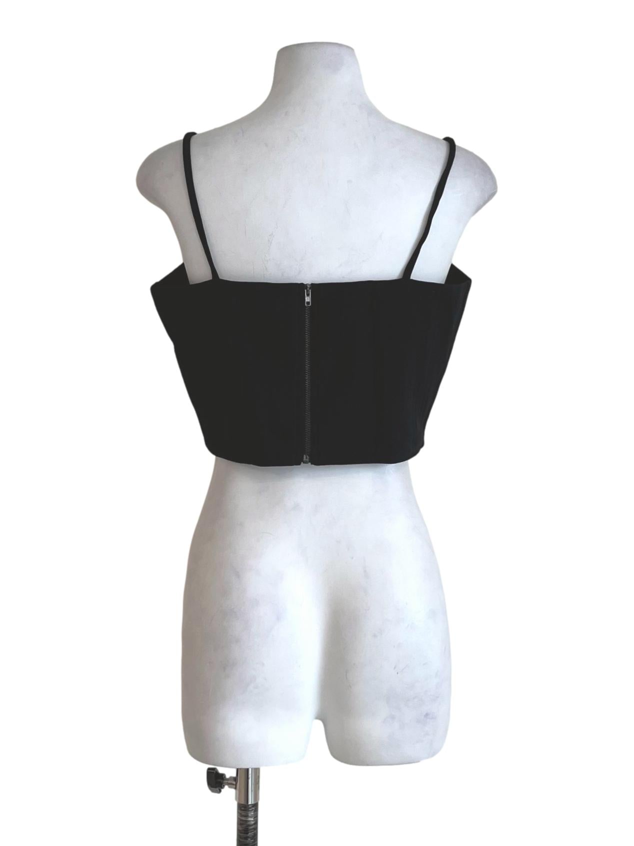 Black Sandro Basic Crop Top