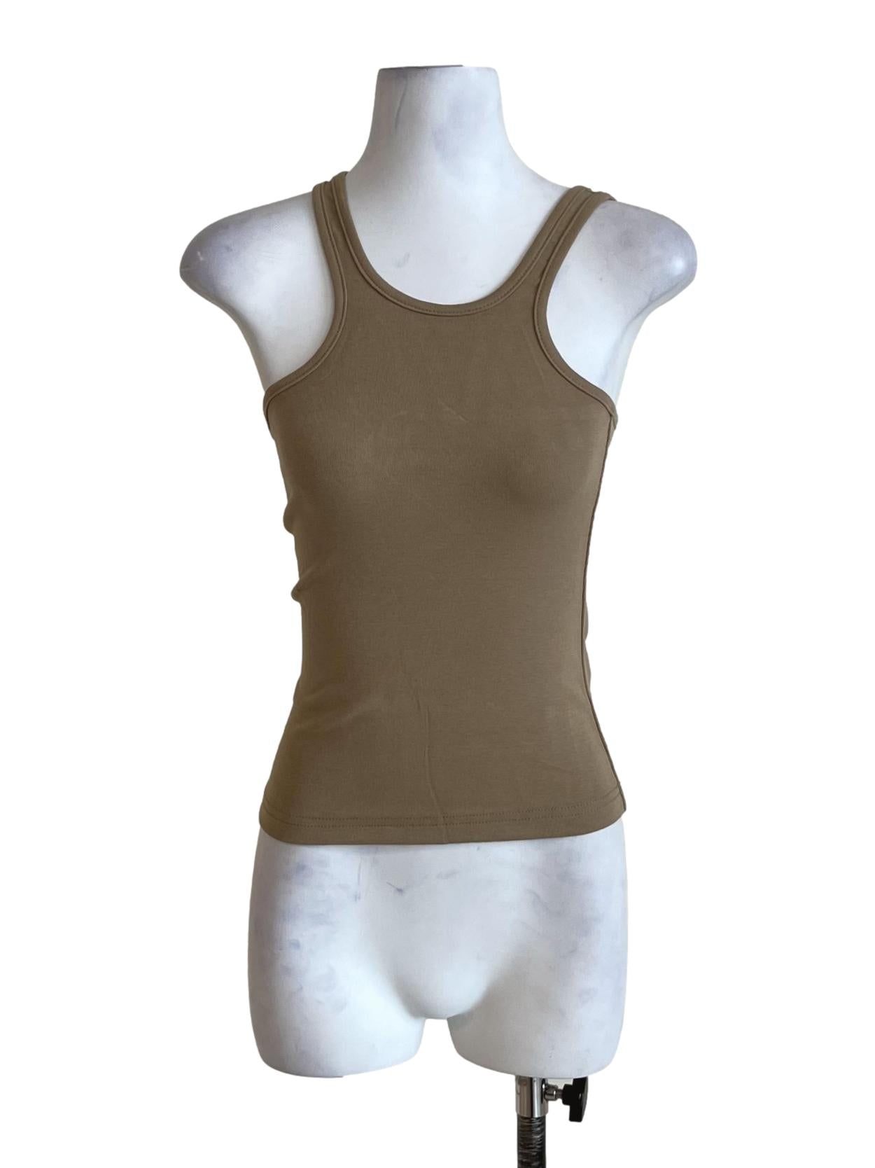 Beige Britney Asymmetrical Tank Top