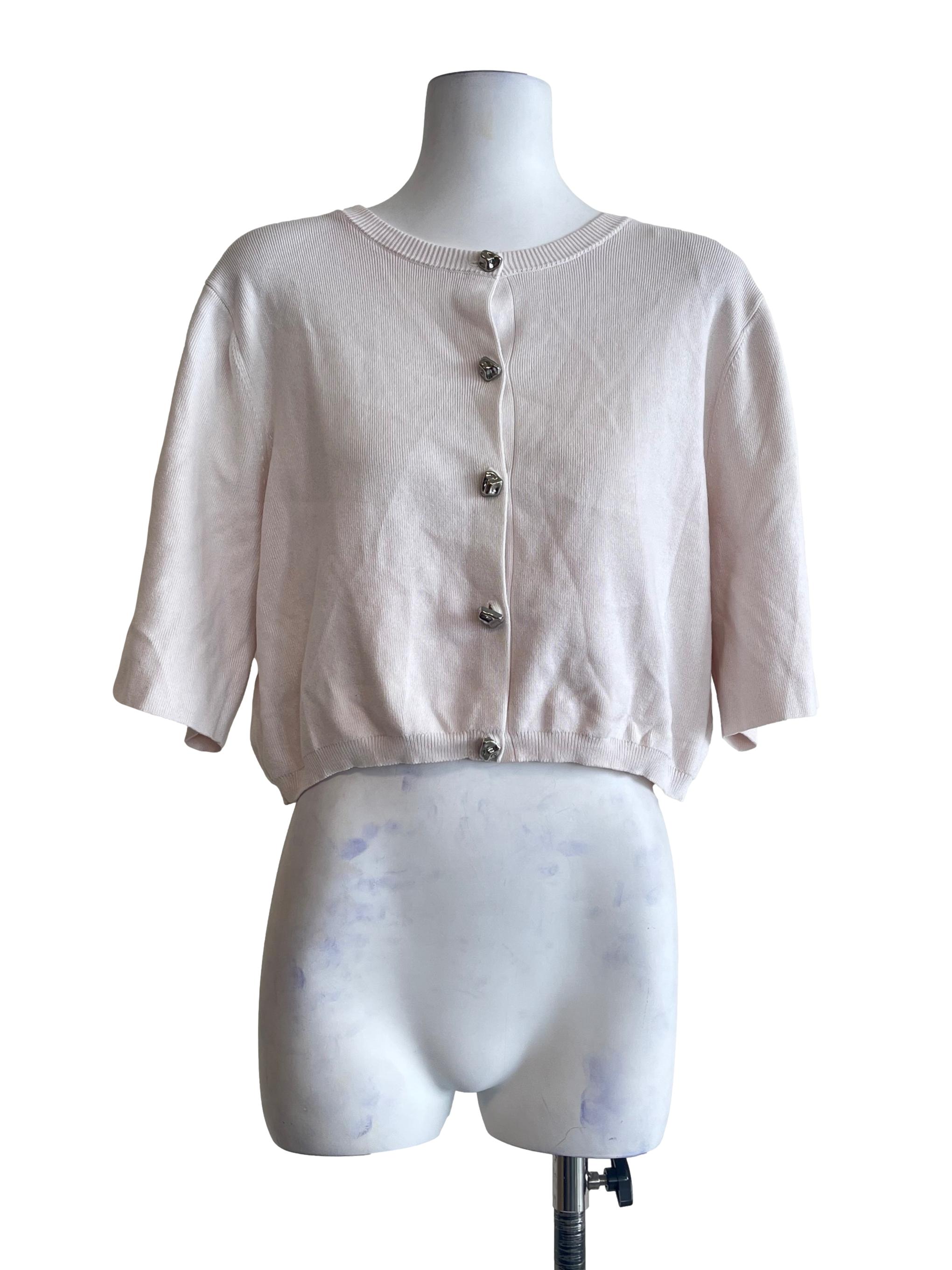 Pale Pink Quarter Sleeve Top