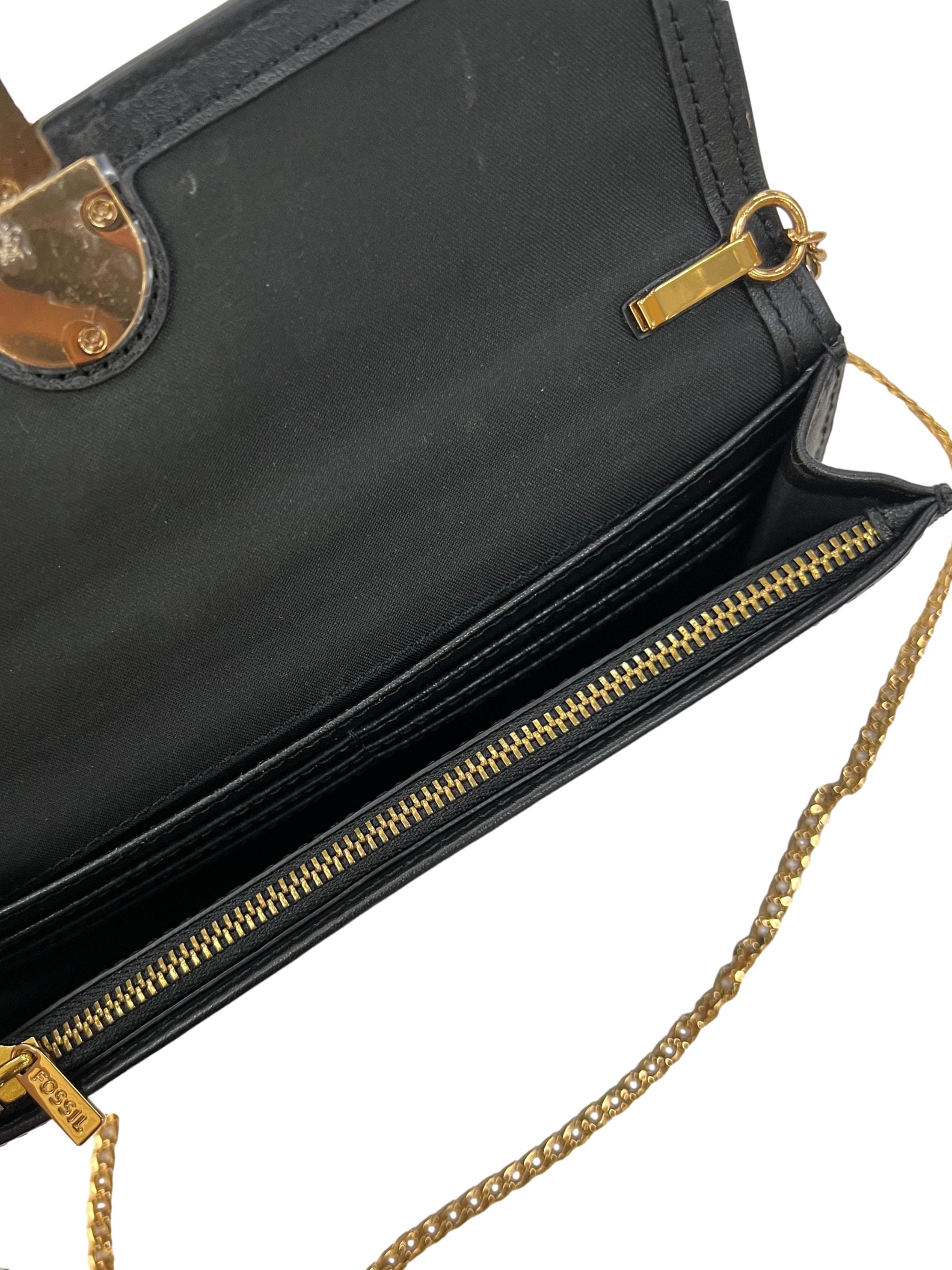 Black Avondale Two Way Wallet Crossbody Bag