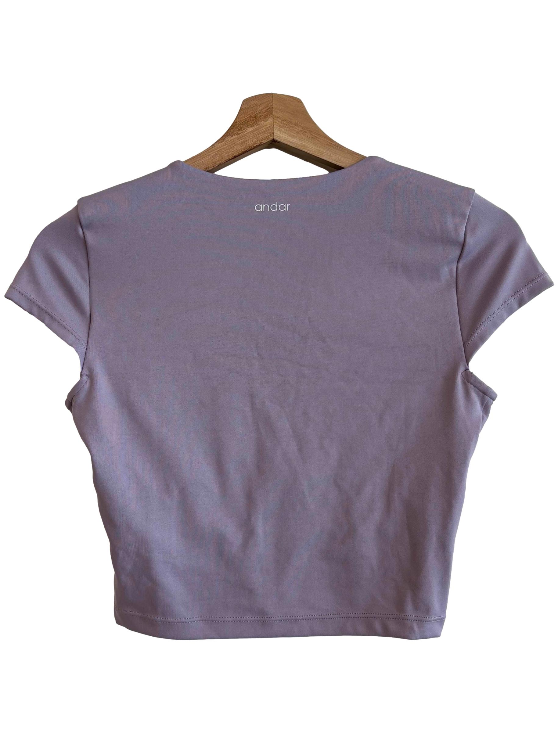 Lilac Cap Sleeve Fitted Top