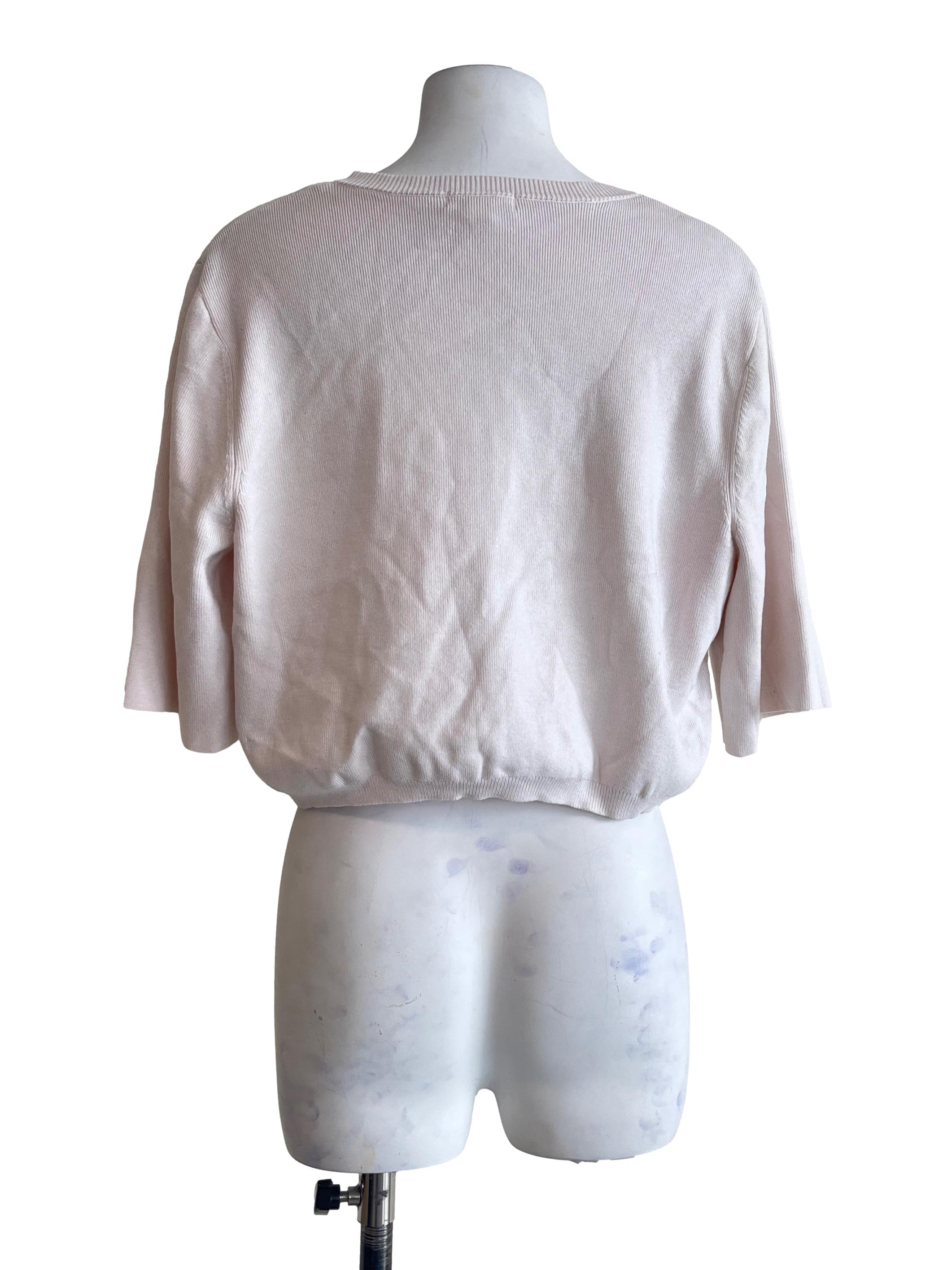 Pale Pink Quarter Sleeve Top