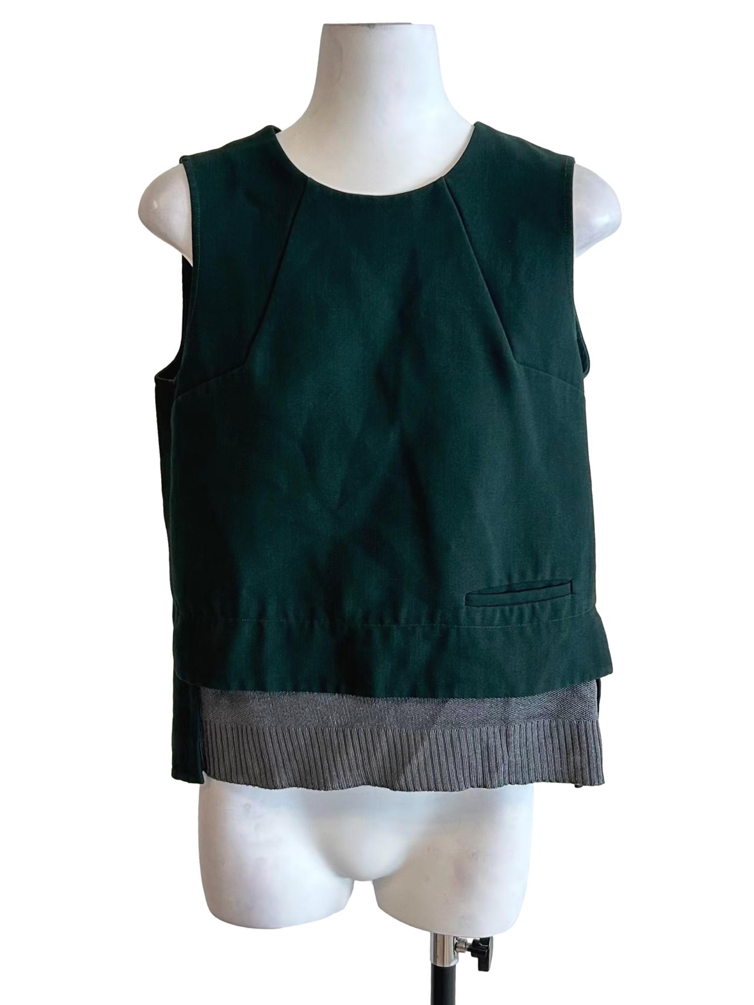Pine Green Layered Vest Top