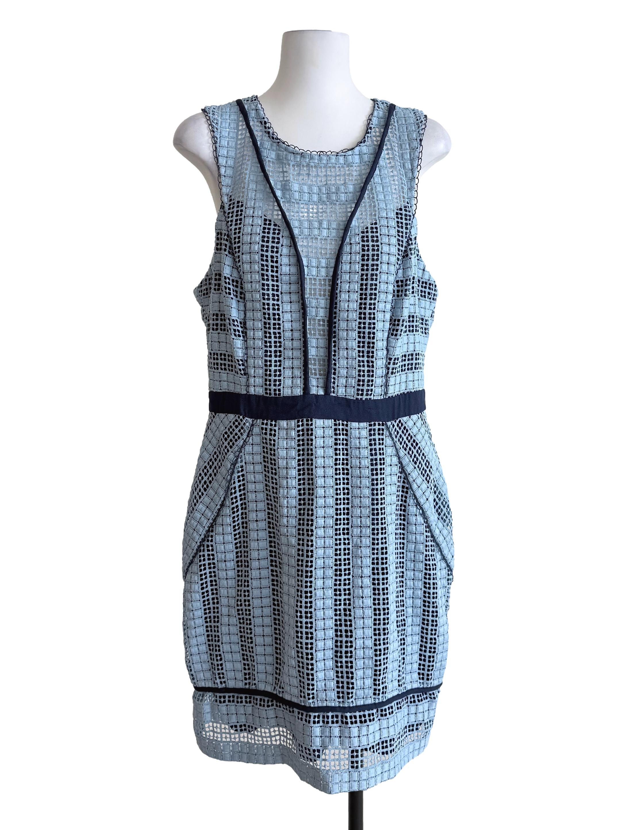 Sky Blue Sheath Dress