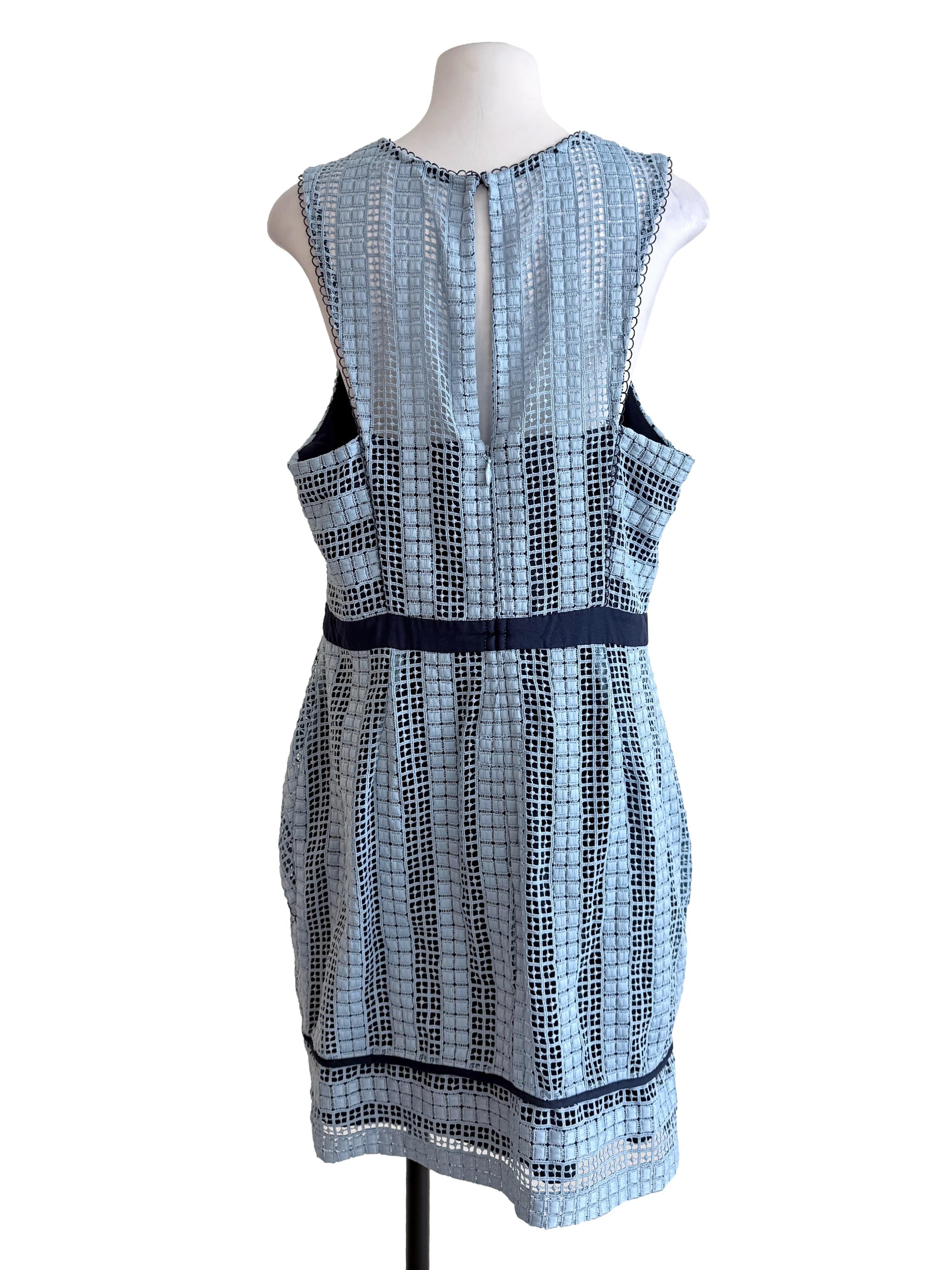 Sky Blue Sheath Dress