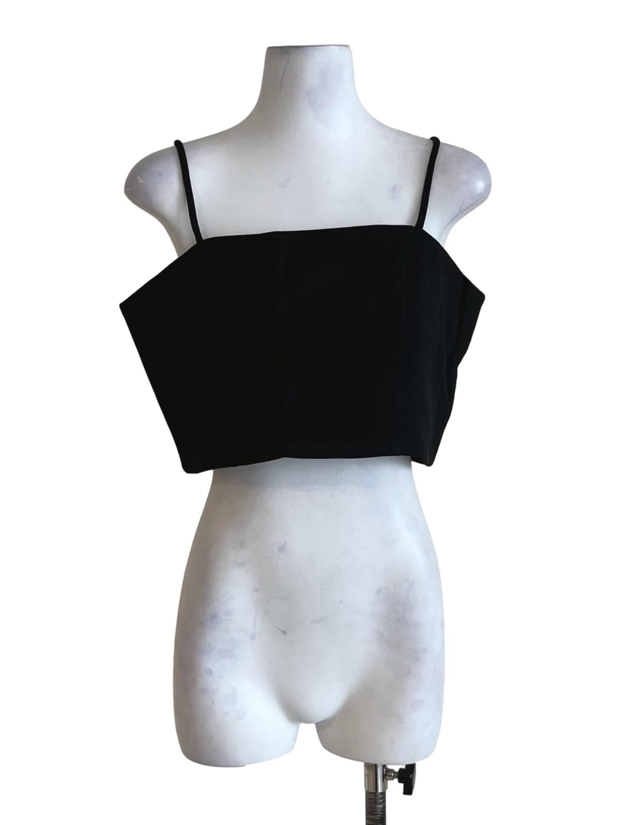 Black Sandro Basic Crop Top