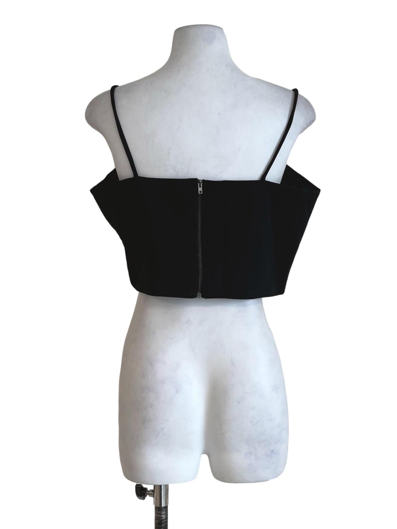Black Sandro Basic Crop Top