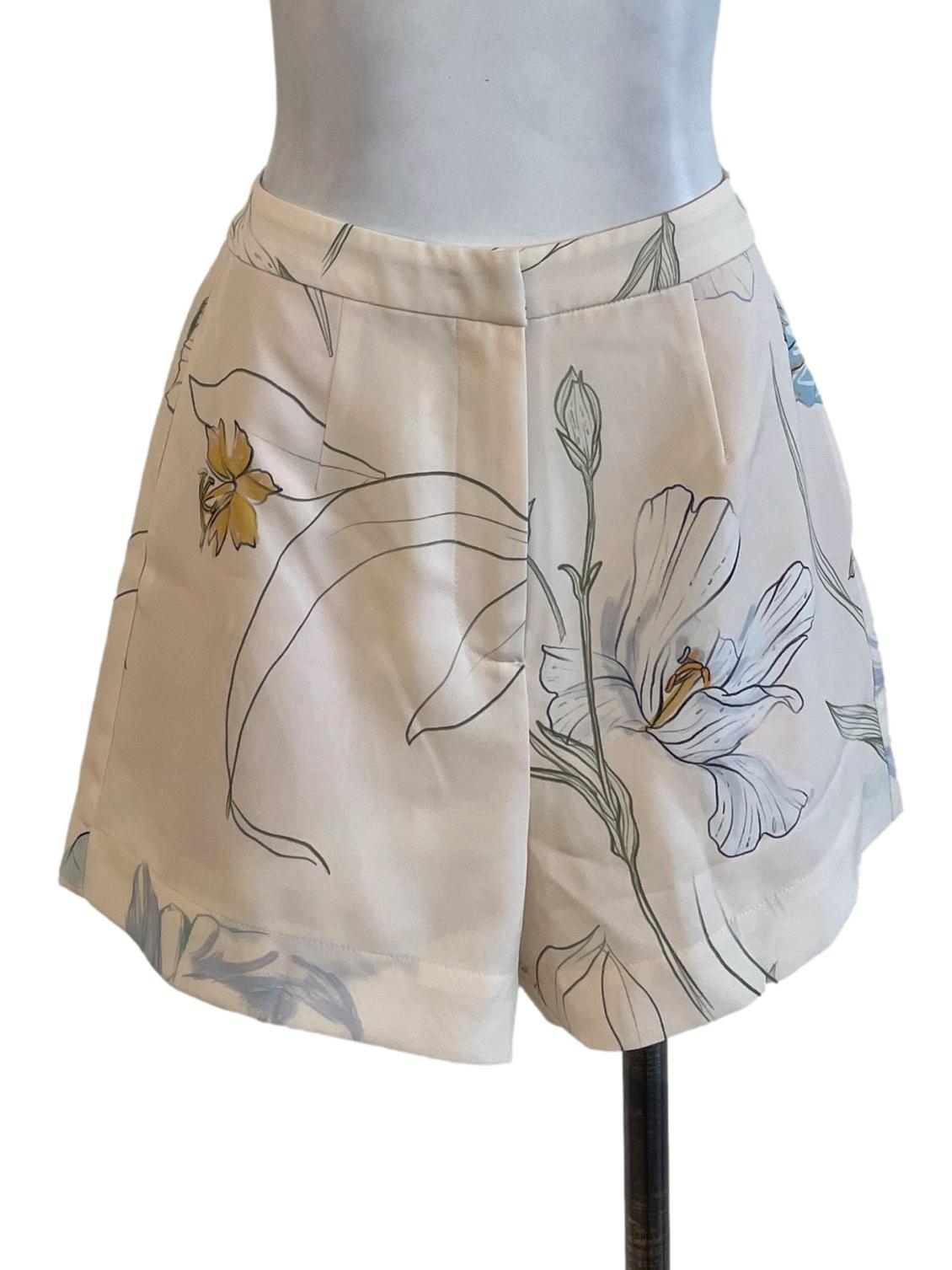 Buff Yellow Floral Shorts LB