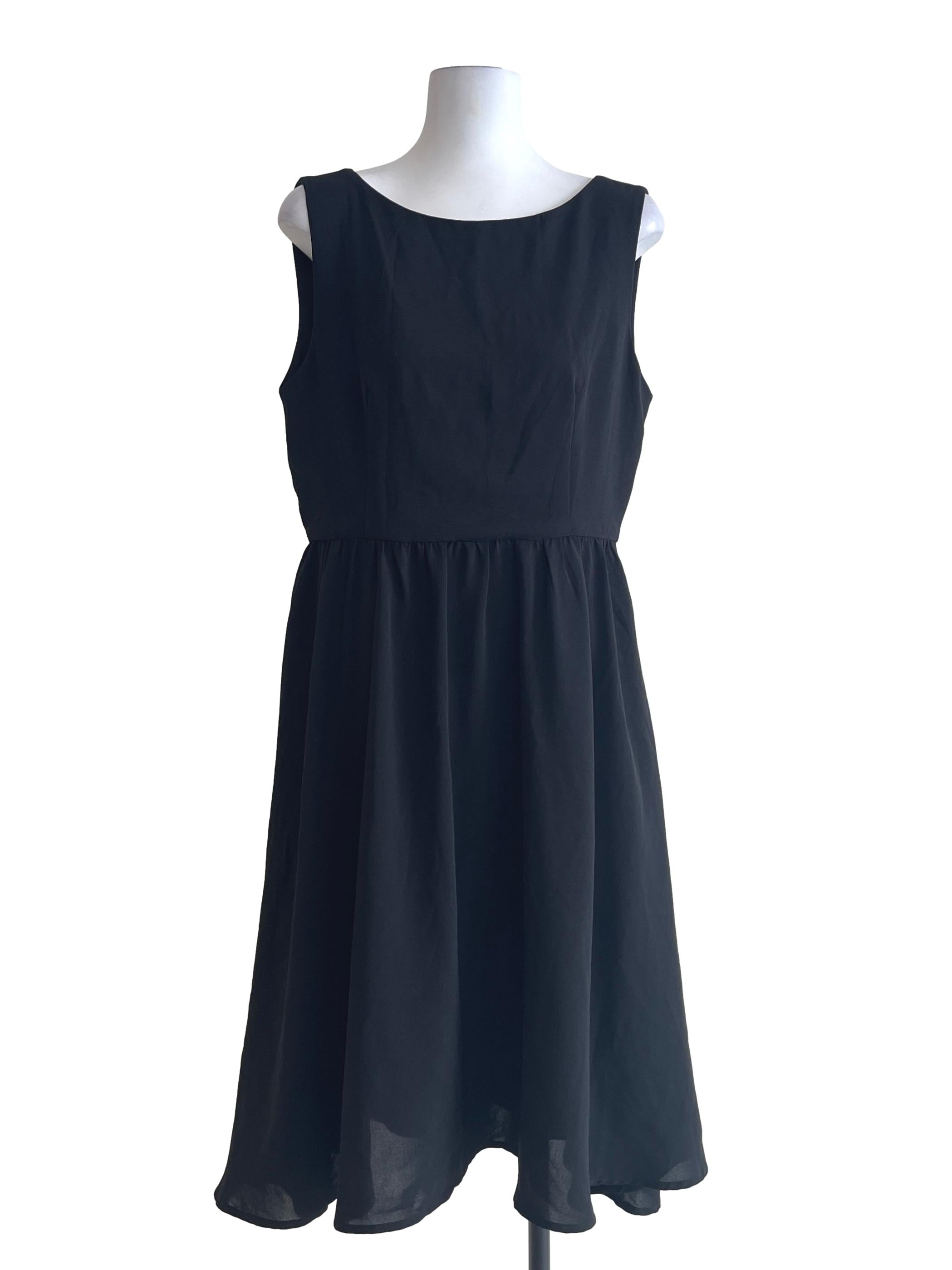 Ink Black A-Line Dress