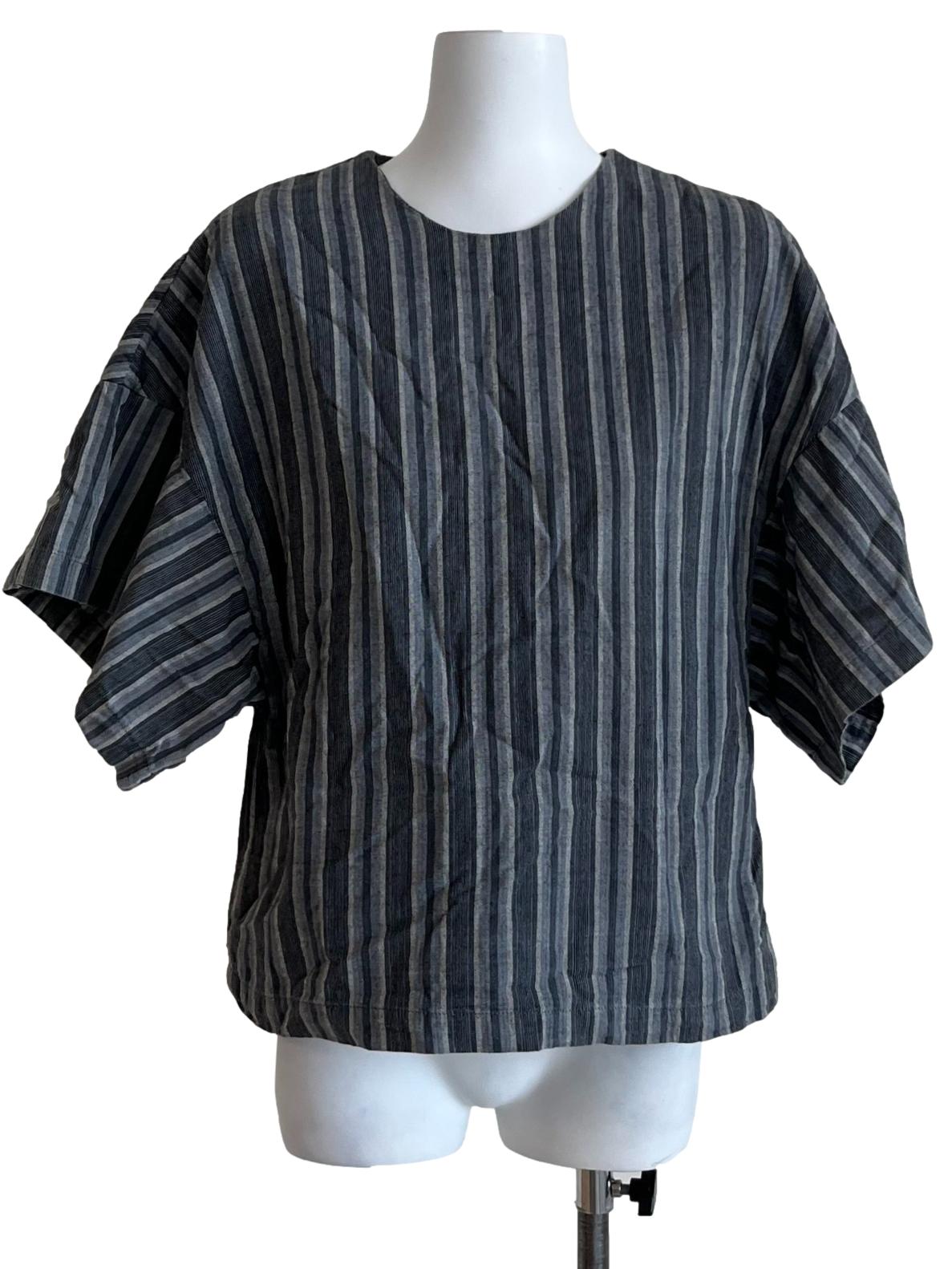 Coin Grey Stripes Blouse